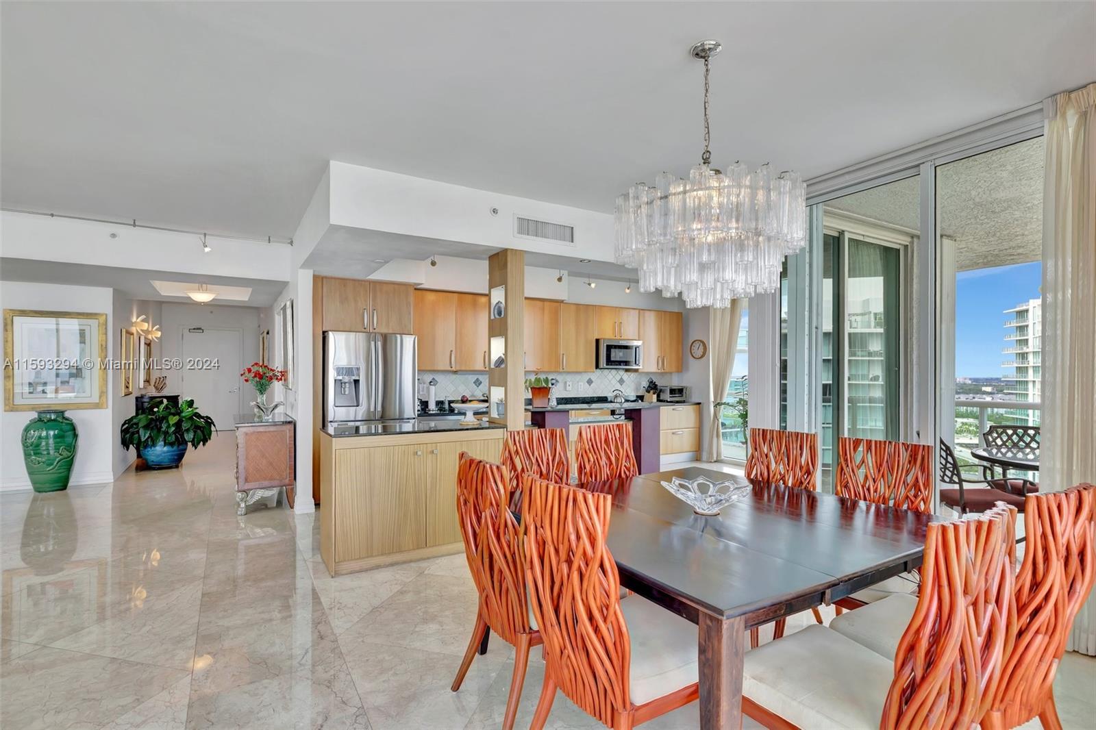 THIS SPECIAL CORNER PROPERTY IS IN OCEANIA ISLAND IN SOUGHT OUT AREA OF SUNNY ISLES BEACH. IT HAS BREATHTAKING VIEWS OF THE OCEAN, INTRACOASTAL, AND CITY THROUGHOUT. THIS RESIDENCE BOASTS 2,384 INDOOR SQ FT - 3 BEDROOMS, HAS OVERSIZED LIVING ROOM AND CAN EASILY BE A 4TH BED AND A HUGE WRAPAROUND BALCONY. RENOVATED "OPEN" STATE OF THE ART KITCHEN, MARBLE FLOORS, CUSTOM FINISHES, PRISTINE & JUST PAINTED. READY TO MOVE IN! ENJOY THE UNSURPASSED LIFESTYLE OF OCEANIA WITH CLUBHOUSE, CAFE, POOLS, BEACH SERVICE, MULTIPLE RESTAURANTS INSIDE & OUT, GYM, & SALON. A BOATER'S DREAM ON A PRIVATE ISLAND WITH A MARINA AND SO MUCH MORE!