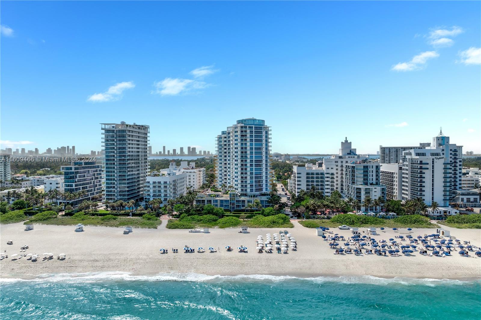 Direct Oceanfront Mosaic Residence in Miami Beach boasting a Private Elevator entrance leading to your Foyer. This elegant Furnished abode features 2 bedrooms & 2 bathrooms seamlessly designed to showcase Direct Ocean and Skyline Views. Enjoy the tranquility of the ocean waves from one of the 2 balconies-one overlooking the majestic Ocean, while the other captures the vibrant Skyline. The gourmet Kitchen is equipped w/Miele & Subzero appliances. An upscale building, amenities include, attentive Beach services, a refreshing pool, a fully-equipped gym, club room, wine room, a humidor & a movie theater. Situated in the prestigious Faena District, moments away from Soho House, Fontainebleau, Faena & The Edition. Step outside to find your backyard extending to the beautiful Ocean and Boardwalk.