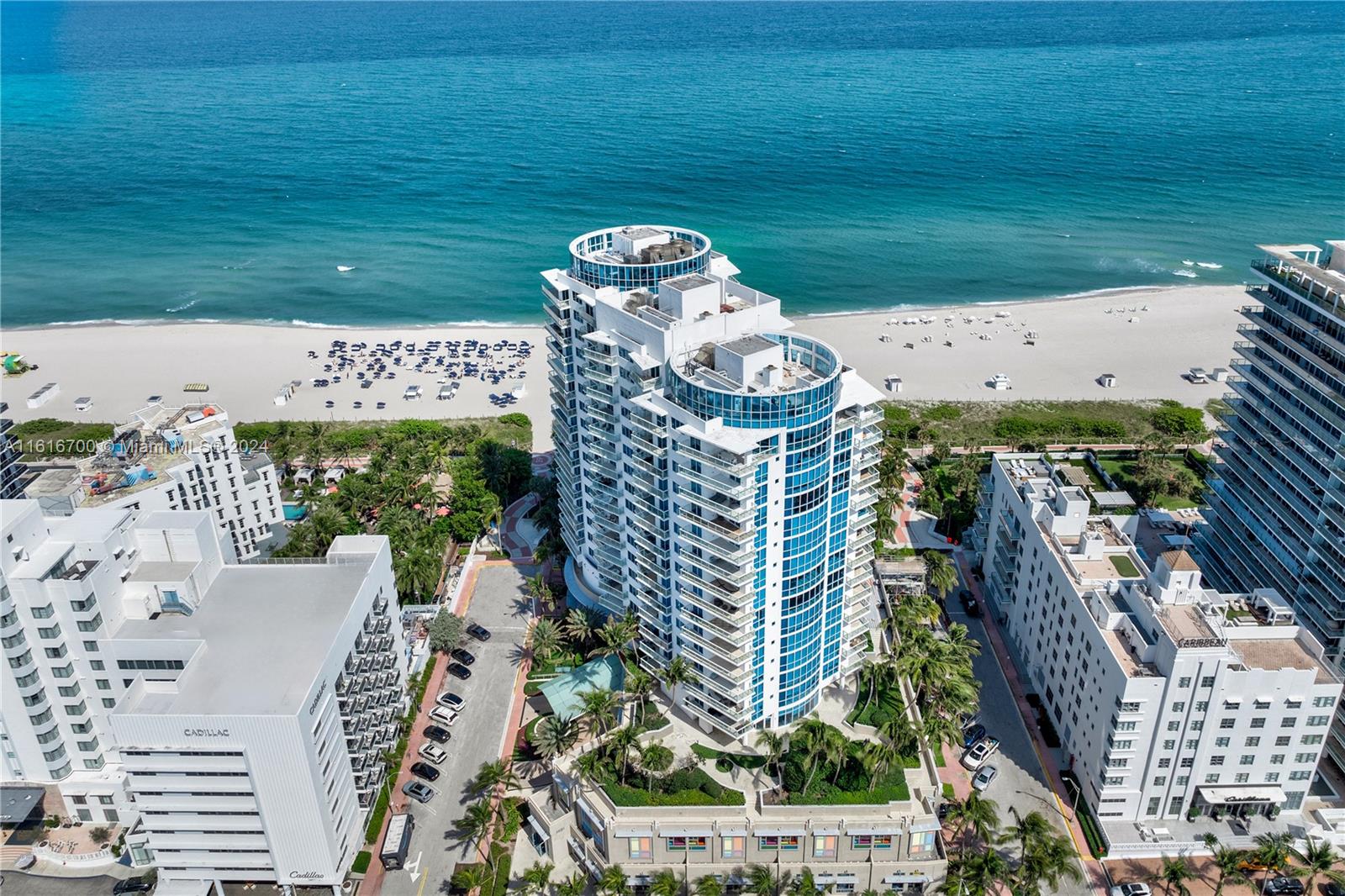 Indulge in the epitome of luxury at this Direct Oceanfront residence at Mosaic in Miami Beach. Enter through a Private Elevator to your Foyer adorned w/a chic wave tile accent wall. Exquisitely renovated 2-bedroom, 2-bathroom is a must-see. Relish the soothing sound of ocean waves from either of the two balconies—one offering views of the Ocean & the other views of the Skyline. The meticulously designed interior boasts porcelain floors, gourmet kitchen w/Poggenpohl glass veneer cabinets, impressive quartz & onyx multi-color changing center island w/a built-in bar, & Subzero & Miele appliances. Amenities: Beach service, pool, gym, club room, & movie theater. Nearby Soho House,Fontainebleau,Faena,&The Edition. Step outside to find your backyard extending to the beautiful Ocean and Boardwalk.