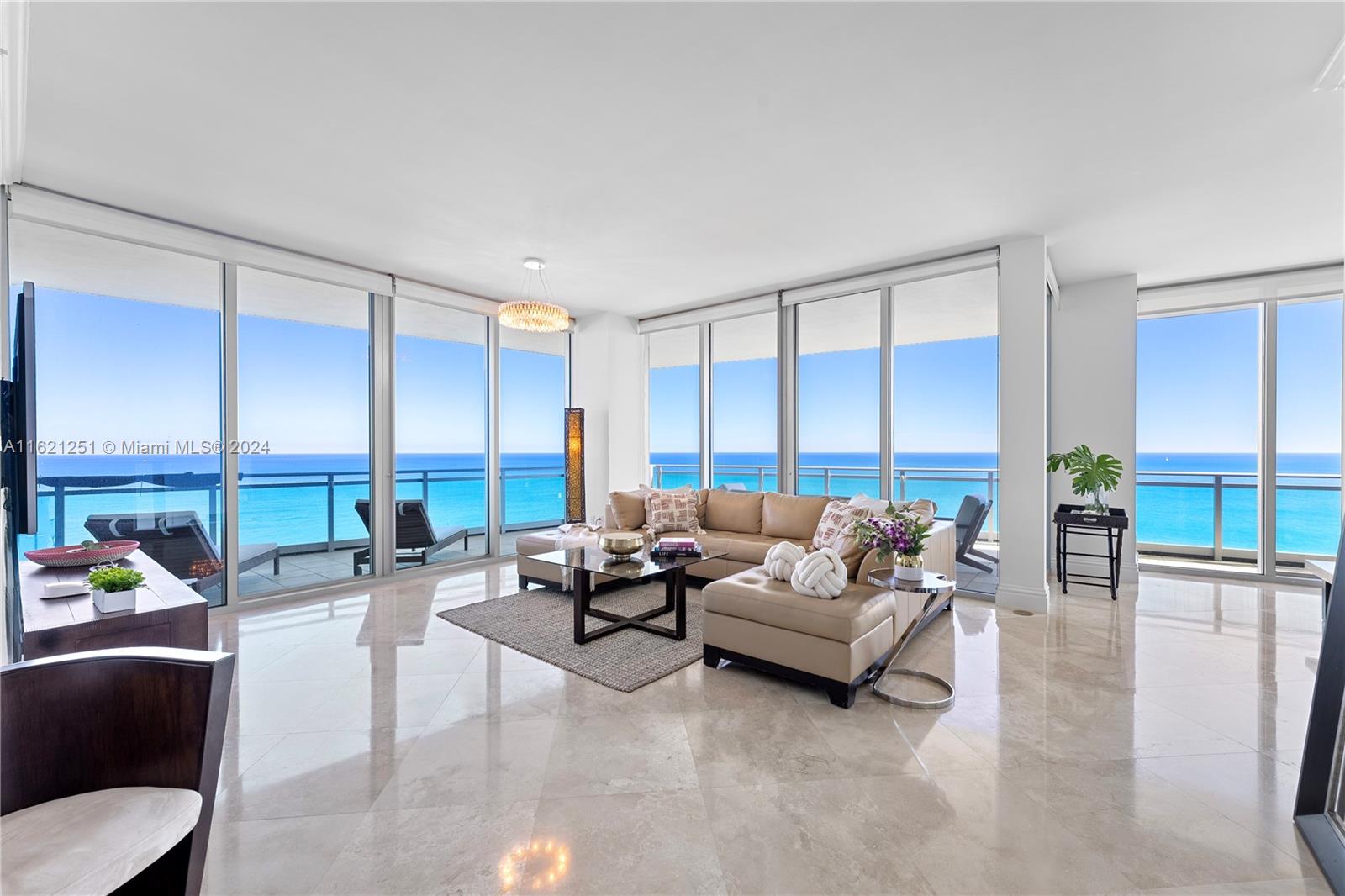 Experience the finest resort living at One Bal Harbour, one of Bal Harbour's most luxurious oceanfront building. This fully furnished 3 bed /3.5bath offers panoramic views of the Atlantic ocean, white sandy beaches, intracoastal waters and Miami Skyline and features 10’ ceilings, wrap around balcony with access from every room, private elevator, gourmet kitchen with gas range, marble floors, walk in closets, built-ins. Enjoy resort amenities of the Ritz Carlton with beach service, pool service, restaurants, concierge, private fitness center, theater room and Exhale Spa. Amazing location situated on the jetty and Bal Harbour's walking/jogging/bike path. Relax while watching yachts and boats entering and leaving the Haulover cut from your balcony. Available November 1st, 6 months minimum.