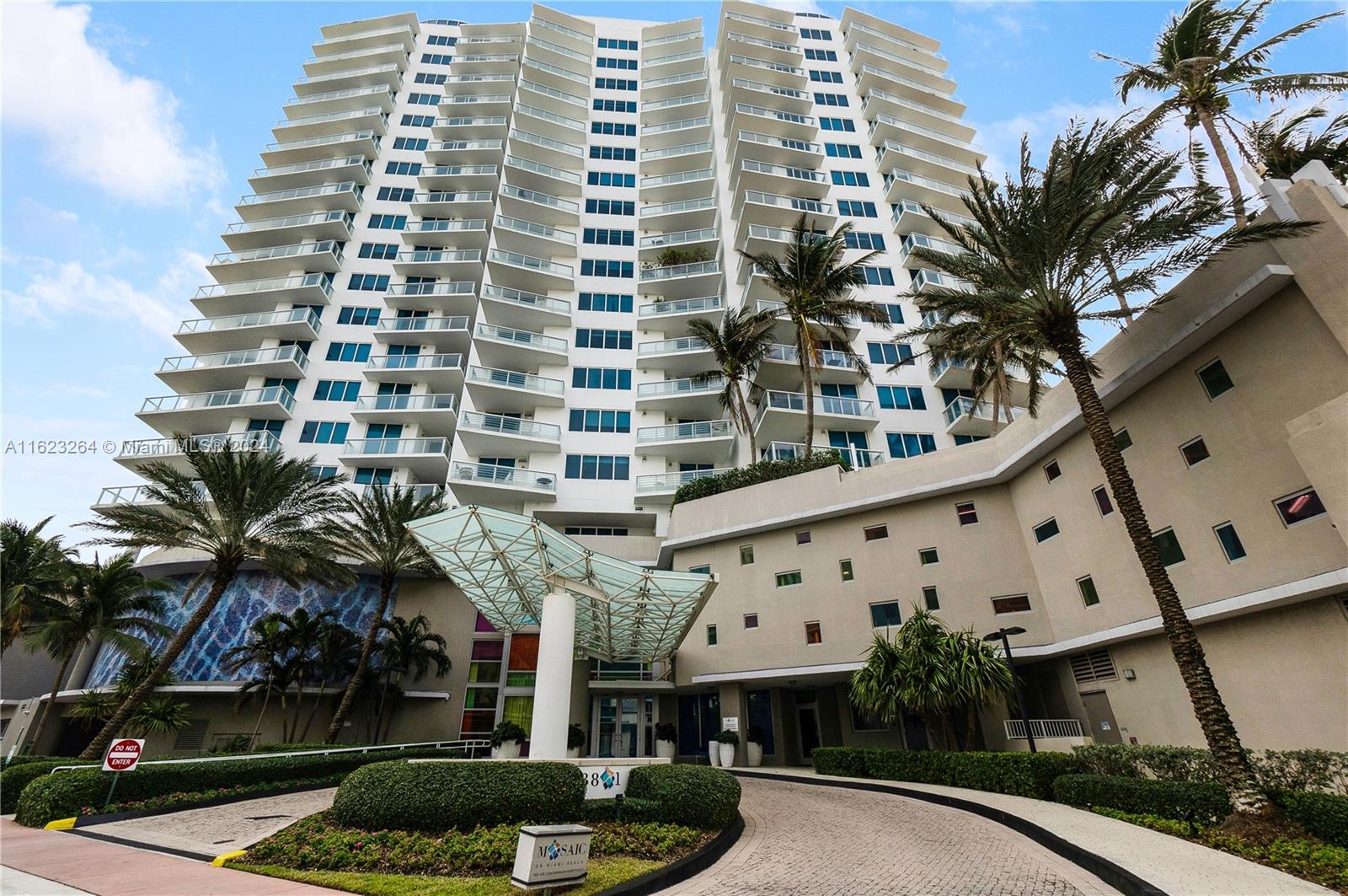 Oceanfront Condo in Boutique Building - Mosaic on Miami Beach. Spacious 2 Bed/2 Bath with Private Elevator lobby. Flow-through split-floor plan unit with two Balconies: Direct Ocean & Bay/City view. Marble floors and floor-to-ceiling windows. Gourmet open kitchen with granite counter tops and Miele oven, subzero refrigerator, and wine refrigerator. Amenities include: pool, beach access w/private towel & chair service, theater, gym, free valet parking & front desk concierge. Short Distance to Soho House, Edition and Faena. Ocean and Ocean Boardwalk in backyard.