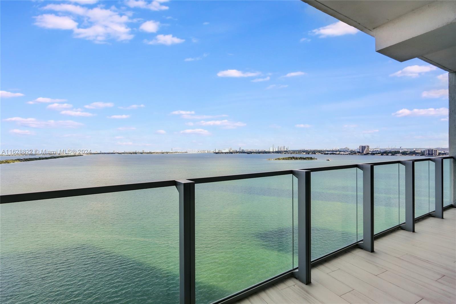 Live in the epitome of luxury at Biscayne Beach in this 2 bedrooms plus den, and 3 bathrooms. Gorgeous direct ocean and bay views from every room. Enjoy sunrises from your oversized 214 sqft terrace. Unit features 10Ft. ceilings, Miele appliances, and floor to ceiling glass windows. Luxury amenities including 2 pools, cabanas, beach club overlooking Biscayne Bay, state of the art gym, spa, tennis courts, volley ball court, dog park, 24hr concierge, and exclusive Miami restaurants.