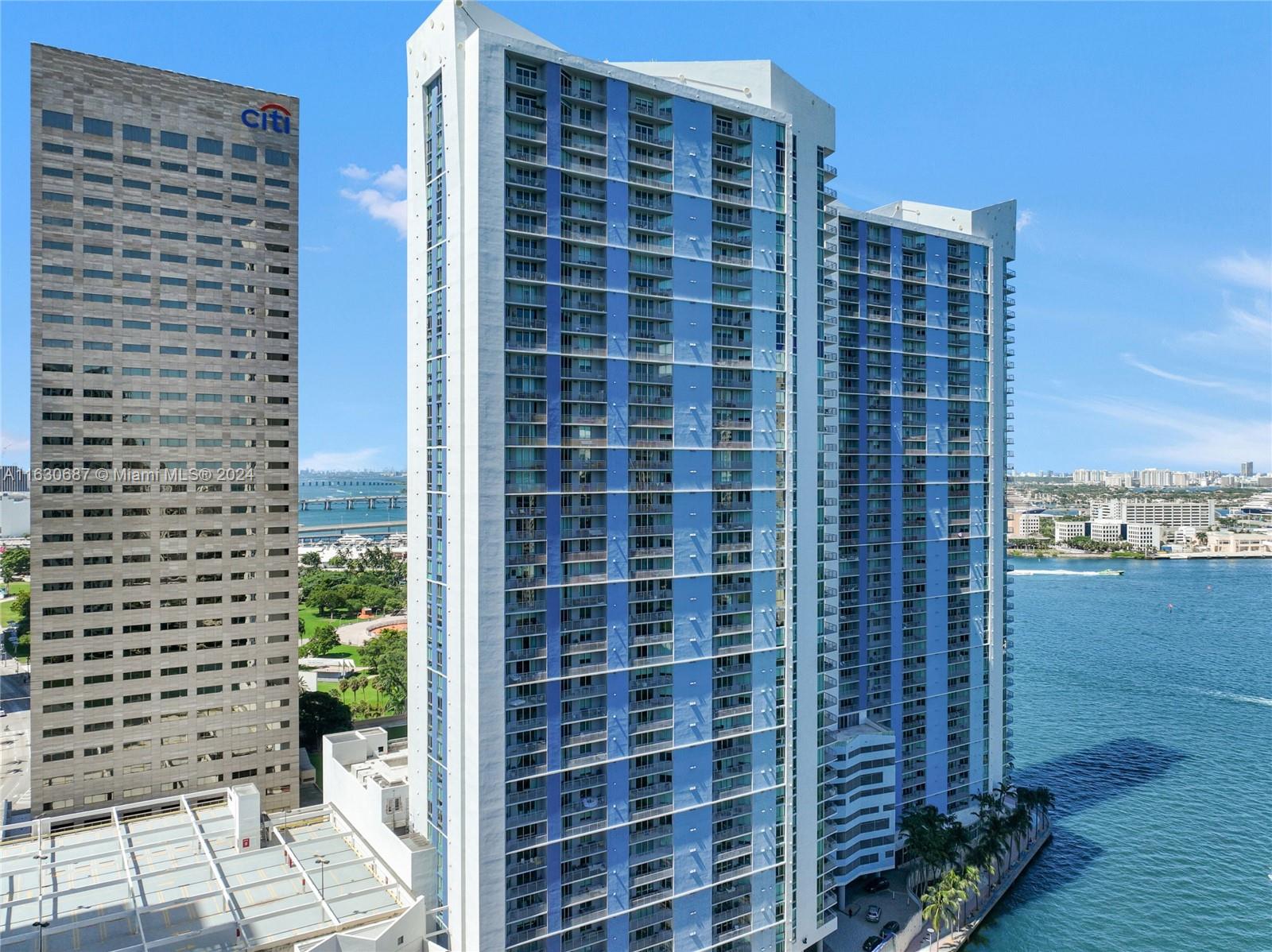 Enjoy the gorgeous waterfront views from this 1 bedroom, 1 bathroom unit on the 40th Floor at One Miami! This property offers beautiful natural light from your big bright balcony, spacious bedroom with ample closet space, private bathroom and laundry closet. Completed in 2005, One Miami West is located right off the Miami River with stunning views. One Miami offers a number of amenities to its residents, including but not limited to fitness center, pool deck w/ lap and resort-style pools, hot tub, business center, club room, 24-hour security & concierge, 24-hour valet parking, & an on-site convenience store. Walking distance to Bayfront Park, Bayside Marketplace, Whole Foods Marketplace, Novikov Miami, Zuma & more!