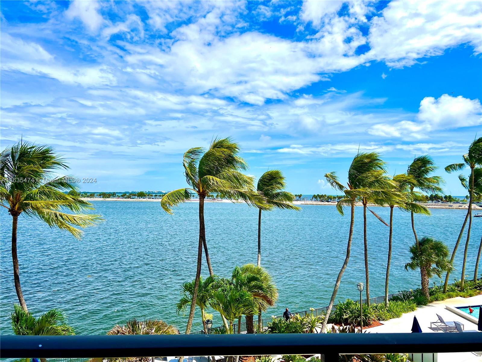 Excellent 2-bed, 2-bath unit in a desirable Brickell waterfront condo. This exceptional 1,460 sq. ft. corner unit features impact windows, porcelain tiles a wrap-around balcony with stunning Brickell Bay water views. Spacious balcony  and a well-equipped open kitchen with granite countertops with new Appliances, large closets and big bathrooms. Close to I-95. Excellent public schools. The building boasts a nice community and resort-style amenities, including 5 tennis courts, 3 racquetball courts, heated Olympic pools, a BBQ area with bay views, a fitness center, steam, sauna, game room, mini market inside the building, and beauty salon. 24-hour security and valet parking + 1 parking space. This is a must-see property and a fantastic opportunity to live in the best of Brickell.