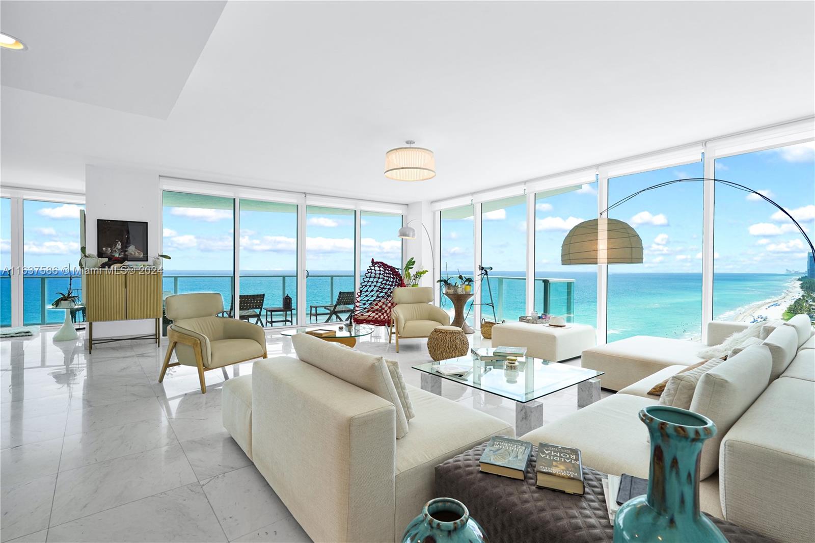 Welcome to this exquisite apartment on Hollywood Beach, offering breathtaking full ocean and partial city views. Just minutes from everything, this luxurious and bright residence features 4 bedrooms, 4.5 bathrooms, and an expansive balcony. With only two apartments per floor, enjoy premium amenities such as a pool, gym, beach access, sauna, and conference room.