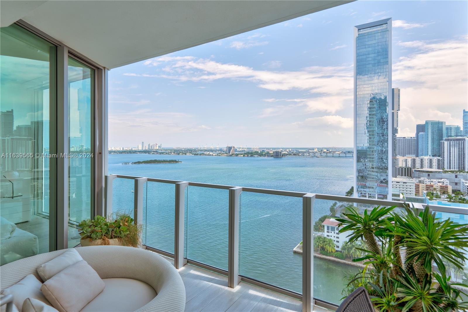 Welcome to your modern oasis in the sky at Biscayne Beach! This stunning 1-bed + den, 2 baths corner unit offers the ultimate in luxury living with breathtaking ocean views and plenty natural light through floor-to-ceiling windows; private elevator & foyer. A modern kitchen with high-end Miele appliances and a spacious living area; custom walk-in closet, en-suite bathroom with shower and tub, offering the perfect place to unwind after a long day. Best views of Miami Beach. Resort-style amenities, including 2 pools: a bayfront pool, beach club, gym, sauna, coworking, dog park, tennis & volleyball courts, spa, children's splash spa, barbecue area, 24 HR convenience store, concierge, valet. Don't miss the Miami luxury living at Edgewater and own this exquisite condo!