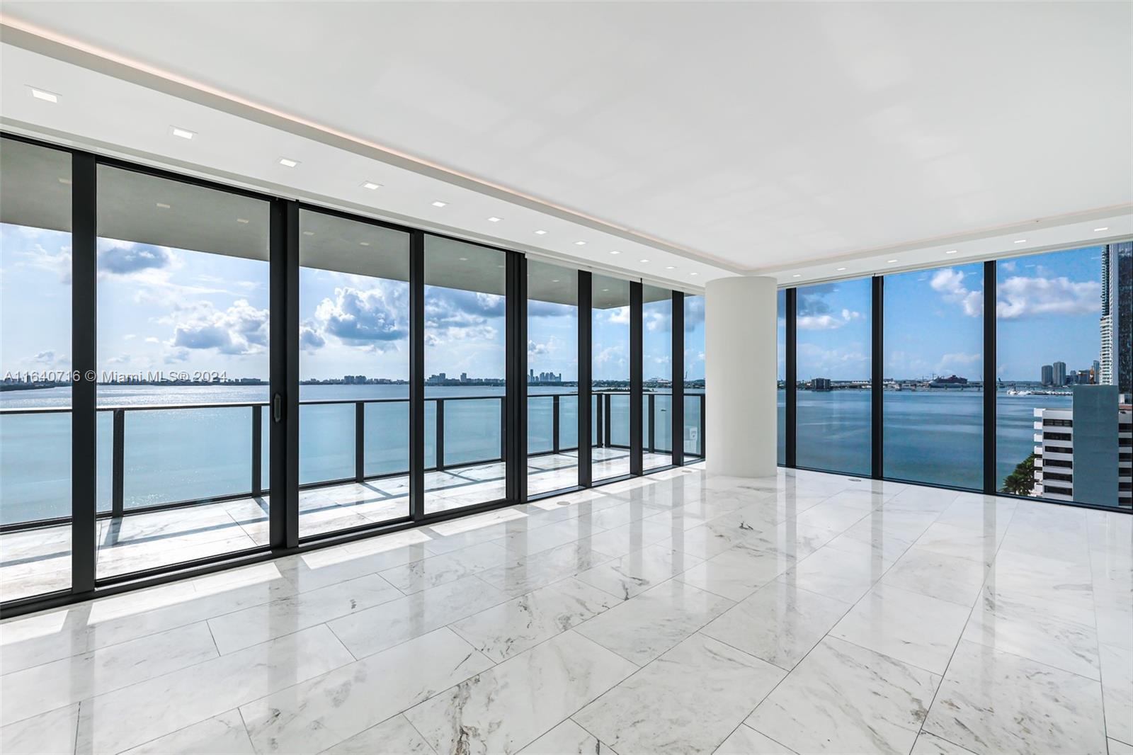 This an absolutely beautiful and privileged 3-bedroom unit located in the Southeastern corner unit of One Paraiso, which is the best corner, and this gives it a stunning and unobstructed open view into the Bay of Baiscayne and port of Miami. This flow-through unit is very spacious, and offers an enormous balcony to the East and a smaller bedroom balcony to the West. This unit also has a private elvator and foyer. The master bedroom, which faces the bay, offers a big walk-in closet, whereas the other two bedrooms also have perfect views, very good closets, and full bathrooms. One Paraiso is a high-end residential tower directly in front of Biscayne Bay in Edgewater, with an array of spectacualr amenities, including 3 pools, a luxurious spa, and a tennis court. The crown jewel of the area.