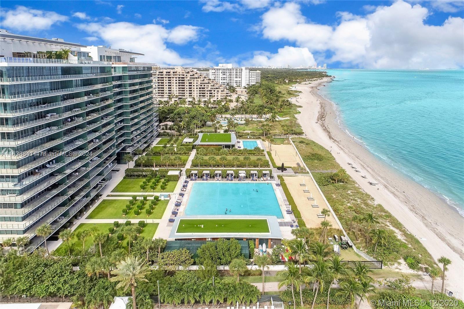 Amazing 2 bedroom + den direct ocean view unit in the newest most exclusive building in Key Biscayne. Finely decorated and equipped. Full front of glass sliding doors offers unobstructed direct views of the Atlantic Ocean and sunrise. Oceana offers upscale resort living with 5 star amenities, 24 hrs concierge, valet parking, tennis, putting green, restaurant, spa with a state of the art gym, jacuzzi, sauna and pool.