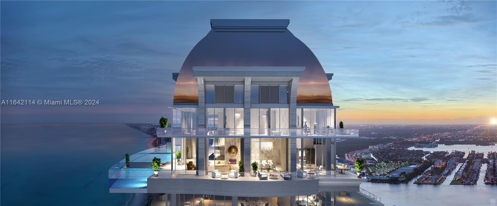 TWO STORY  PENTHOUSE THAT GIVES YOU A  SINGLE FAMILY HOME LIFESTYLE IN THE SKY WITH 37' GLASS OCEANFRONT PRIVATE POOL , OVER 9000 SQFT  OF LIVING SPACE , 4200 SQFT OF TERRACE , GRAND  TWO  STORY  HIGH STAIRCASE WITH CUSTOM CHANDELIER HANGING FROM 34'. 4 CAR PRIVATE ENCLOSED A/C GARAGE  FOR THOSE CAR BUFFS . MEDIA ROOM , OFFICE , THIS ONE OF KIND JEWEL WAS DESIGNED BY REKNOWN INTERIOR DESIGNER  FROM BEVERLY HILLS SHELLY OSADON. OWNER ADDED THE FOLLOWING UPGRADES , UPGRADED CLOSETS STRAIGHT OUT OF A CHANEL STORE , WITH JEWELRY DRAWS AND WATCH HOLDERS , CUSTOM BATHROOM VANTIES , MOVE IN 2025 THE CANVAS IS READY FOR YOUR INPUT. TWO SAUNAS ,SUMMER KITCHEN , PHOTOS TO COME UNDER CONSTRUCTION .