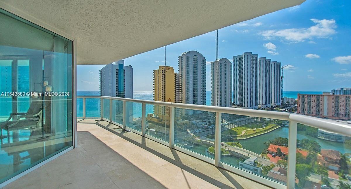 Amazing View from wraparound terrace that opens to bedroom and social areas. Exclusive Condominium with Resort like amenities and Services. 2bed 2bath + Den BIG terrace.   UNFURNISHED  Easy to Show!.