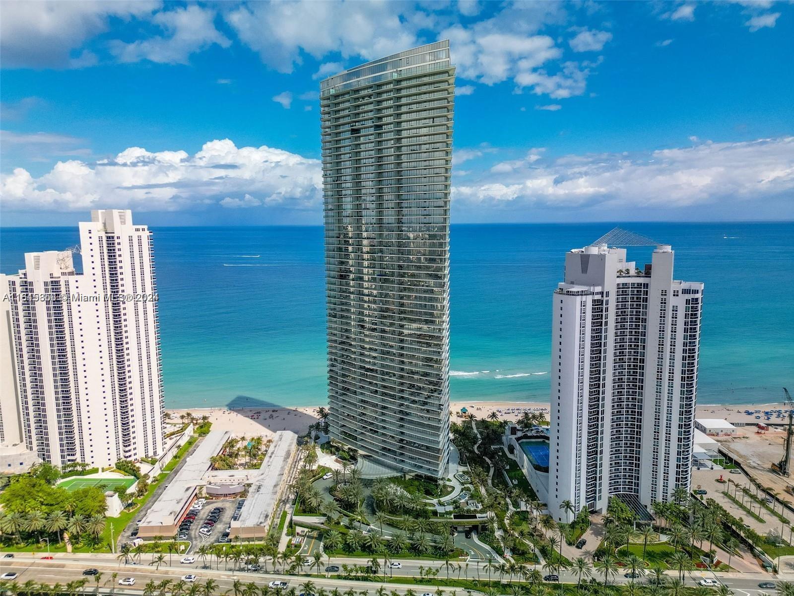 Spectacular and spacious 2 bedrooms and 2 bathroom at The Residences by Armani Casa in Sunny Isles Beach's the most prestigious beachfront building, high floor with its wraparound balcony and floor to ceiling windows offers the most magnificent panoramic views of the Ocean and the City sunrise to sunset. 2 valet parking included, Armani/Casa offers over 35,000 SF of amenities including state-of-the-art fitness center, two-story spa, lounge & bar, private restaurant, game room, movie theater, cigar room & wine cellar, beach service concierge, security, valet and more. The unit is rented until April 20, 2025 at $10,500 monthly.