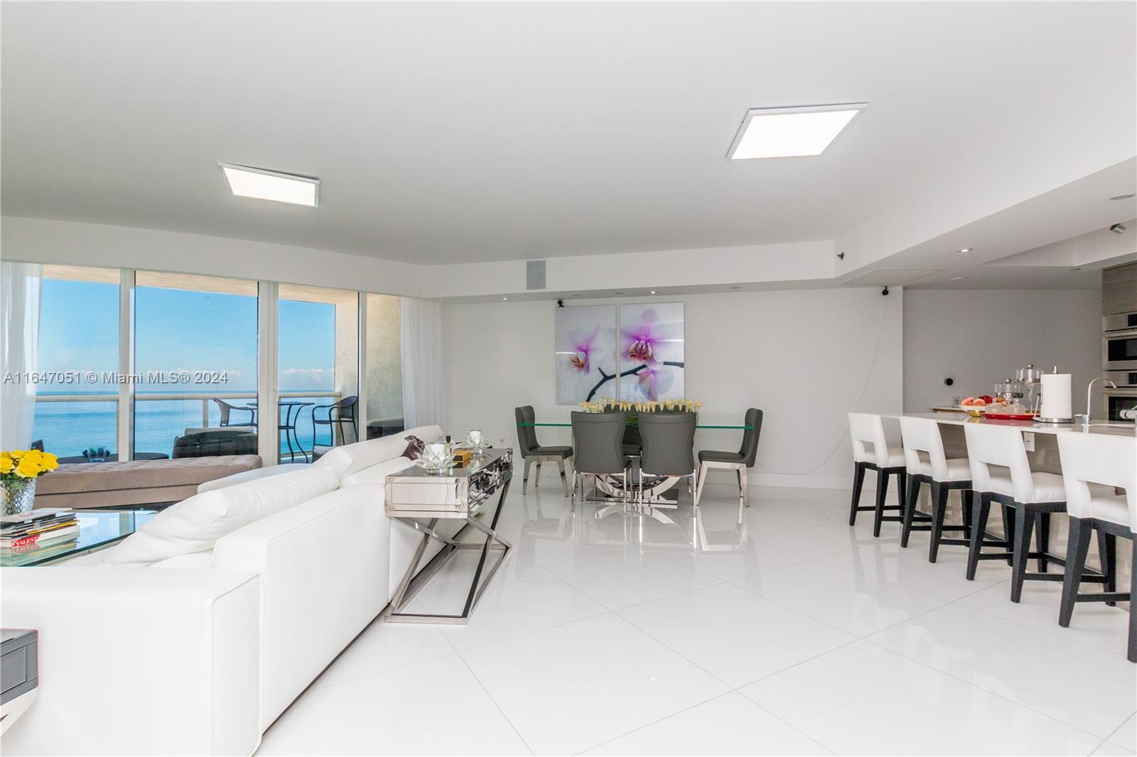 Discover luxury living in this stunning 2-bedroom, 2.5-bath condo in the heart of Sunny Isles. Enjoy direct ocean view, impeccable renovations, oversized tile flooring and designer finishes throughout. The modern kitchen and baths feature top-tier appliances, while an extra office nook is a perfect space for a home office.  Two balconies offer remarkable views of both the ocean and the city. The Ocean Four building offers 5-star amenities including a restaurant, beach service, valet, security, heated pool and exercise room. With a prime location, just across the street from the shopping plazas this condo offers the perfect combination of convenience and serene coastal lifestyle. Available for annual UNFIRNISHED rent only.