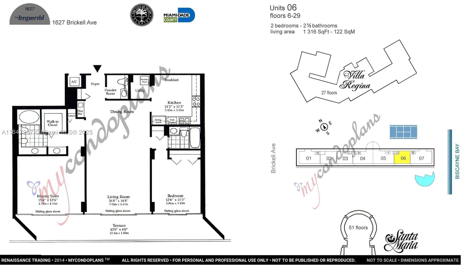 1627 Brickell Ave #1806, Miami FL 33129