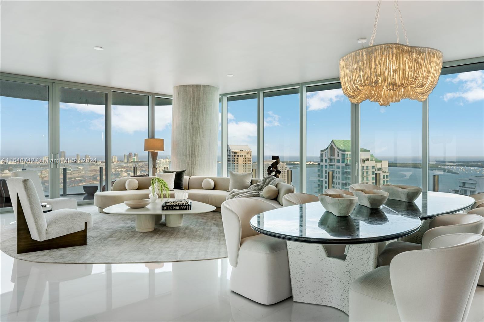 Discover unparalleled luxury in unit 4101 at Aston Martin Residences, a 5-bed corner unit in Downtown Miami's prestigious address, all framed by sweeping bay, ocean, and city views from a wraparound terrace. This new construction exudes sophistication with white marble floors, a Bulthaup kitchen, and Gaggenau appliances. Residents enjoy 42,000+ sq ft of amenities, including a pool, spa, and gym, from floors 52-55. It has two assigned parking spaces, remote access, semi-private elevators, and a private lobby. This residence offers a rare blend of privacy & prime location.