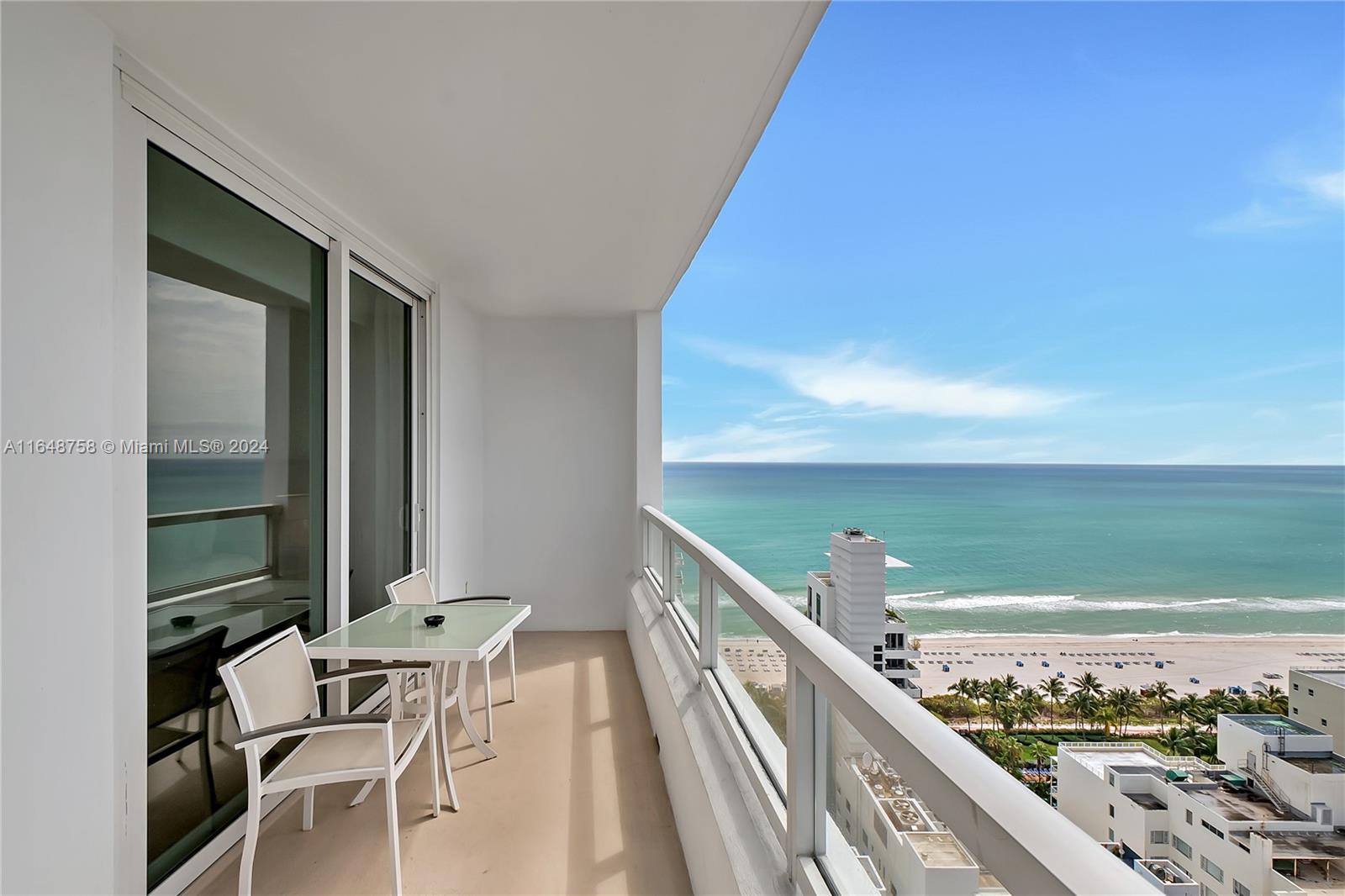 Rarely available premium line offering views of the ocean, city and intracoastal. Recently updated, large one-bedroom with southern exposure.  Luxurious accommodations at The Fontainebleau Tresor condominium-hotel offers numerous conveniences and amenities.  The oceanfront resort includes 1,200 feet of beachfront service such as beach umbrellas, chairs, cabanas and a variety of water sports. Lighted tennis courts, tennis pro, and pro-shop.  Our
two-level Lapis spa, salon and gym. Full-time concierge, 24-hour security, valet parking, a variety of on-site restaurants, bars and nightlife.