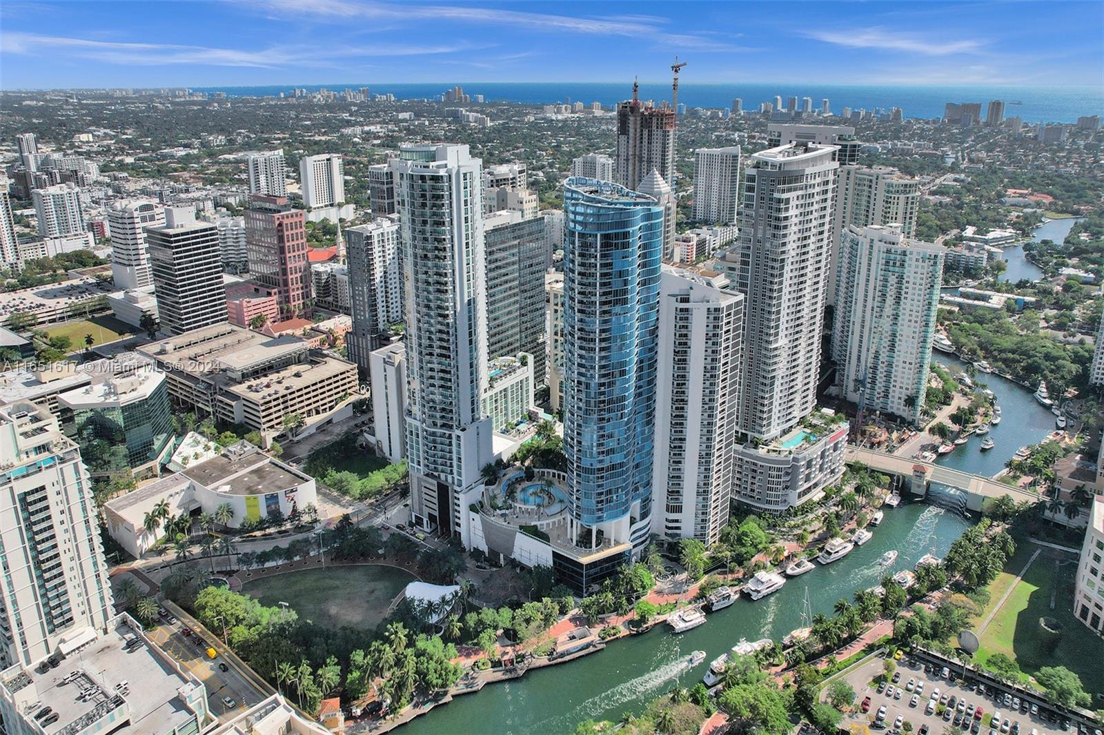 Experience luxury living in this beautifully furnished 2-bedroom, 2-bathroom condo located on Las Olas. Perched on the 36th floor, this residence offers breathtaking panoramic views of the city and the ocean, allowing you to enjoy stunning sunrises and sunsets from your private balcony.  The spacious, open-concept living area is designed for both comfort with floor-to-ceiling windows that flood the space with natural light. The kitchen is equipped with stainless steel appliances and a large island perfect for entertaining. 100 Las Olas provides residents with every possible amenity, including a resort-style pool, fitness center, social room, coffee area and 24-hour security. Located in the heart of Las Olas, you're just steps away from fine dining, shopping, and entertainment.