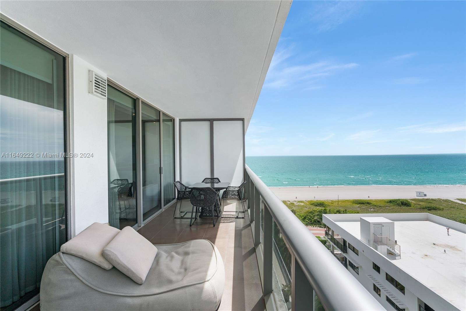 This stunning oversized 1 bedroom, 1.5 bathroom residence with breathtaking views of the ocean & city awaits you at the elegant Mei Building. Located on the heart of Miami Beach, this boutique property offers spacious and luminous living space. The living area and primary bedroom opens to a large terrace perfect for entertaining. This residences features a Chef kitchen with top-of-the-line appliances, floor to ceiling windows and wood floors. Indulge in resort-like amenities, including beach and pool service, a fully-equipped gym, a rejuvenating spa, concierge, a tranquil tea room and valet parking.