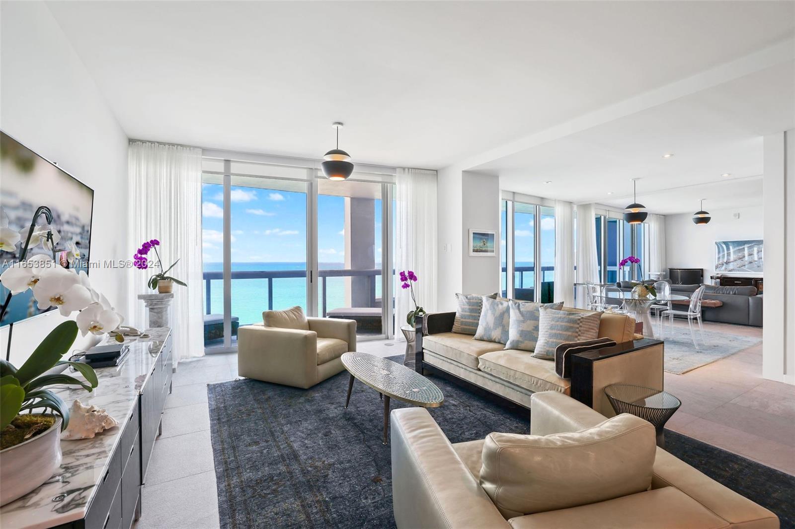 Experience elevated living at Carillon North Tower, an exquisite condominium in Miami Beach. This remarkable 4-bedroom residence spans 3,615 SqFt, boasting 5.5 luxurious baths, presenting breathtaking ocean and bay vistas showcased from 3 inviting terraces. Immerse yourself in the unparalleled amenities of this oceanfront oasis, the opulent 70,000 sq.ft.spa and fitness center,
where indulgence meets wellness through a plethora of wellness services, therapeutic treatments, hydrotherapy, infrared sauna, preventative medicine, wellness services and fitness programs. Delight in 750'of pristine beachfront, full service beach club, indulge in 4 refreshing pools, relish gourmet dining, and be pampered by the dedicated staff. Discover the art of living exquisitely at Carillon
North Tower.