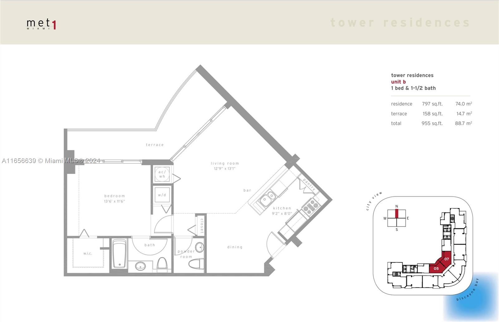 300 S Biscayne Blvd #T-1805, Miami FL 33131