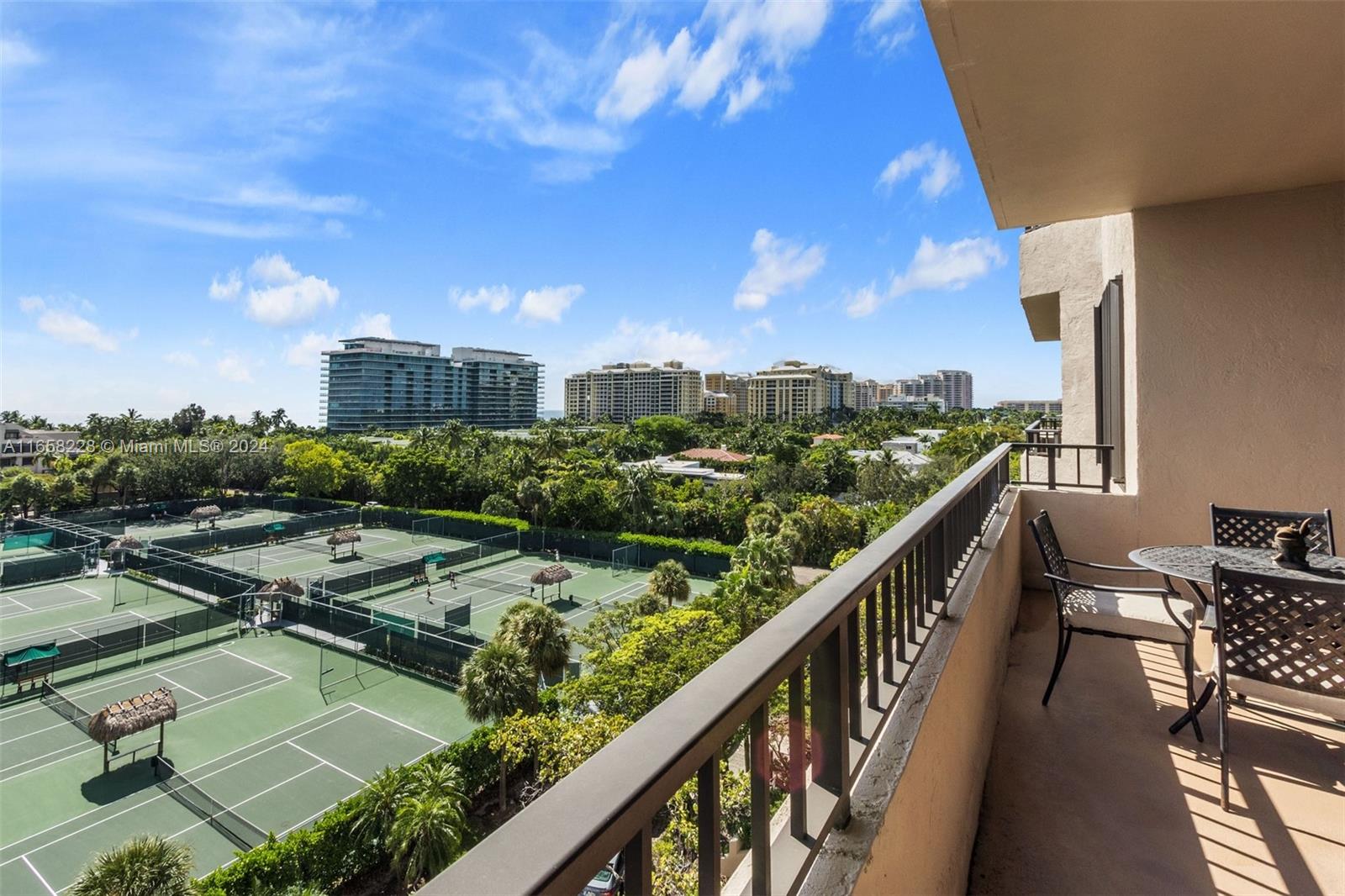 Discover the elegant 2-bedroom, 2-bathroom apartment #602 at Emerald Bay, Key Colony. Available fully furnished or unfurnished, this residence boasts breathtaking views of the ocean and Key Colony’s tennis complex. The home features exquisite Mexican ceramic tile floors, expansive bedrooms with balcony access, and a generous eat-in kitchen. Indulge in resort-style amenities including beachside umbrella service, 12 tennis courts, 6 pools, a beachside restaurant, Golden Hog market, a state-of-the-art gym, salon, and more. This is Key Biscayne living at its finest.