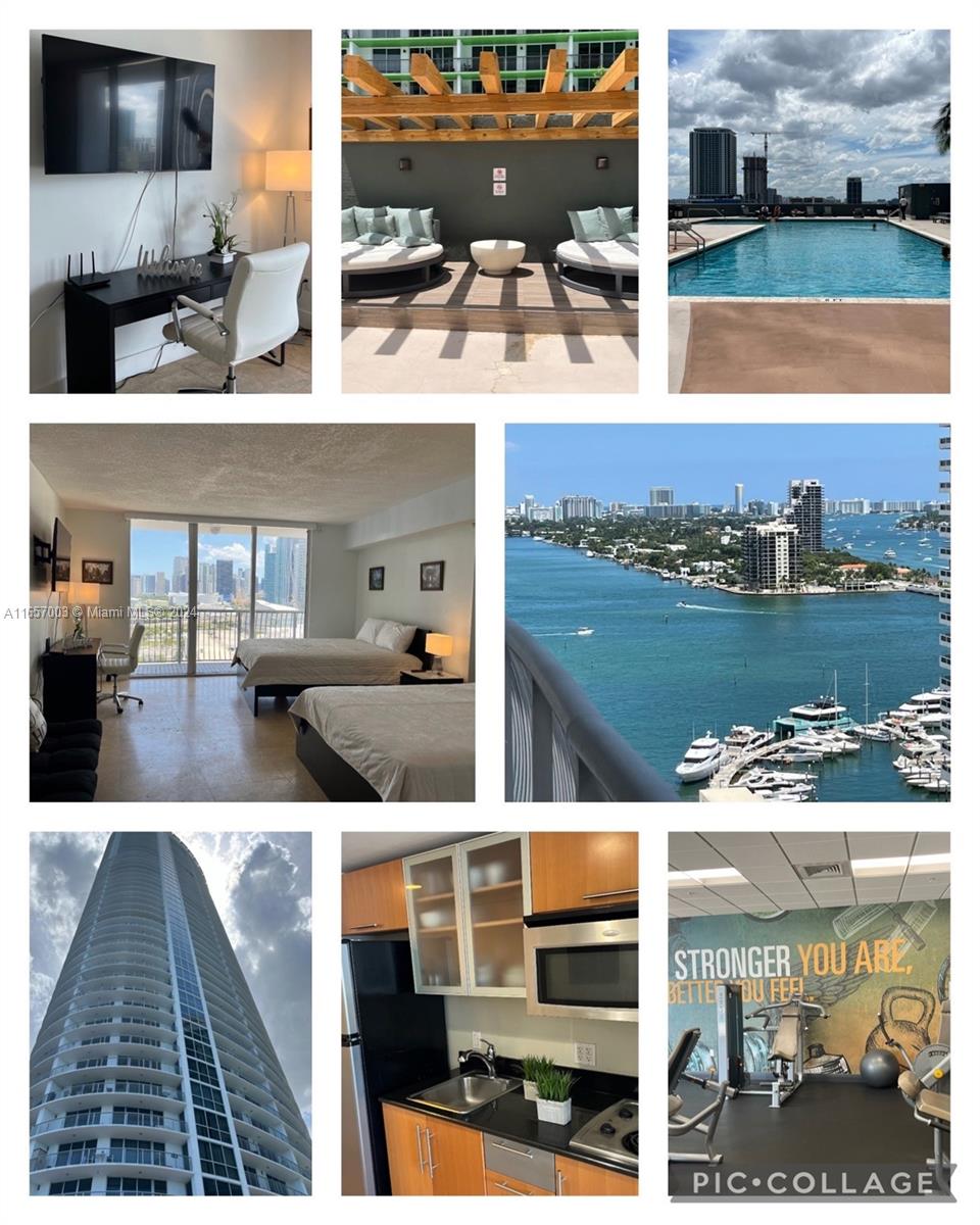 Amazing studio for rent, great place to live with beautiful unobstructed views of the full Miami skyline and parks from balcony. Open kitchen with stainless steel appliances, granite countertops. Floor to ceiling high impact windows. Great amenities: Fitness center, office center, social event room, 24/7 valet parking & security. Internet cable & water included. Located in Miami's most vibrant location, close to Wynwood, Design district, downtown, Airlines Arena, Arsht Center and Bayside marketplace. Waterfront Park in front of Tower with tennis courts, jogging paths & dog park. Easy access to i-95 30 minutes to Miami international airport & 45 to Fort Lauderdale international airport. Mini market & hair salon downstairs inside the building. Easy to show, call/text anytime.