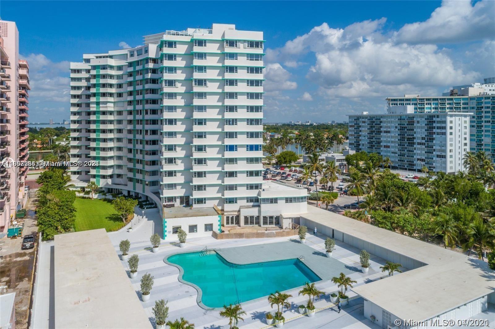 Incredible opportunity to refurbish an existing, spacious condominium within a one-mile-long oceanfront stretch in Mid Beach, bounded to the east by the Ocean and to the west by Indian Creek. Expansive 2425 sq ft of living space, not including a balcony, which is unique to the J line. The unit has partial ocean views & enjoys direct intercoastal sunset views. Design plans are included; it is the ideal time to modernize the unit. Iconic building sits on multiple acres on the beach. Undergoing an $18.5 MM renovation under its 40/50-year recertification. Full-time concierge, valet parking, a Fernando Wong-designed pool deck, a fitness center, cabanas, an outdoor BBQ, and private beach access. Fees include all utilities, and has a storage unit and an assigned garage parking space.