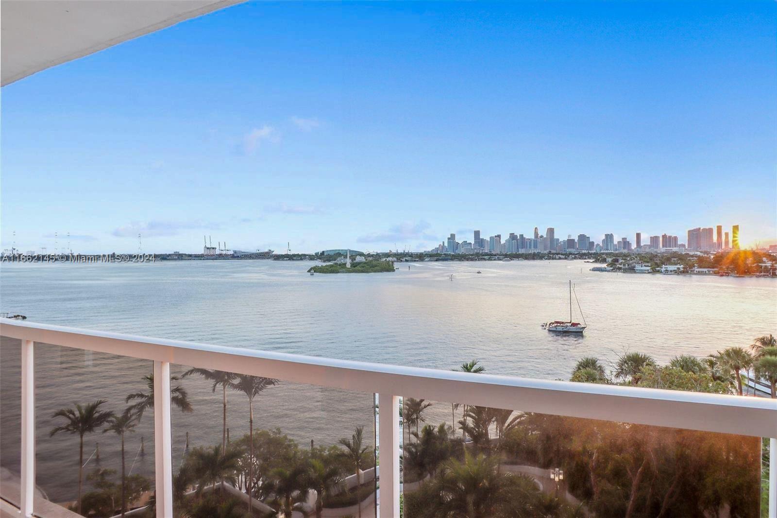 VIEWS! Rarely available 05 line. Stunning panoramic views of Biscayne Bay and Downtown Miami. Large living and dining area, newly installed floor to ceiling impact windows and doors, 2 large private terraces, beautiful eat-in kitchen, several expansive storage closets, large master bedroom with walk-in closet, laundry room, upgraded electrical panel and light fixtures, renovated bathrooms, separate storage unit and assigned covered parking. 24-hour concierge, valet, public spaces fully renovated: grand lobby, fitness center, yoga room, children’s play room, party room, huge landscaped pool deck with heated pool and jacuzzis under construction, tennis courts, boat docks and BBQ area. Across from iconic Miami Beach Standard, short distance to shops in Sunset Harbor & Lincoln Road.