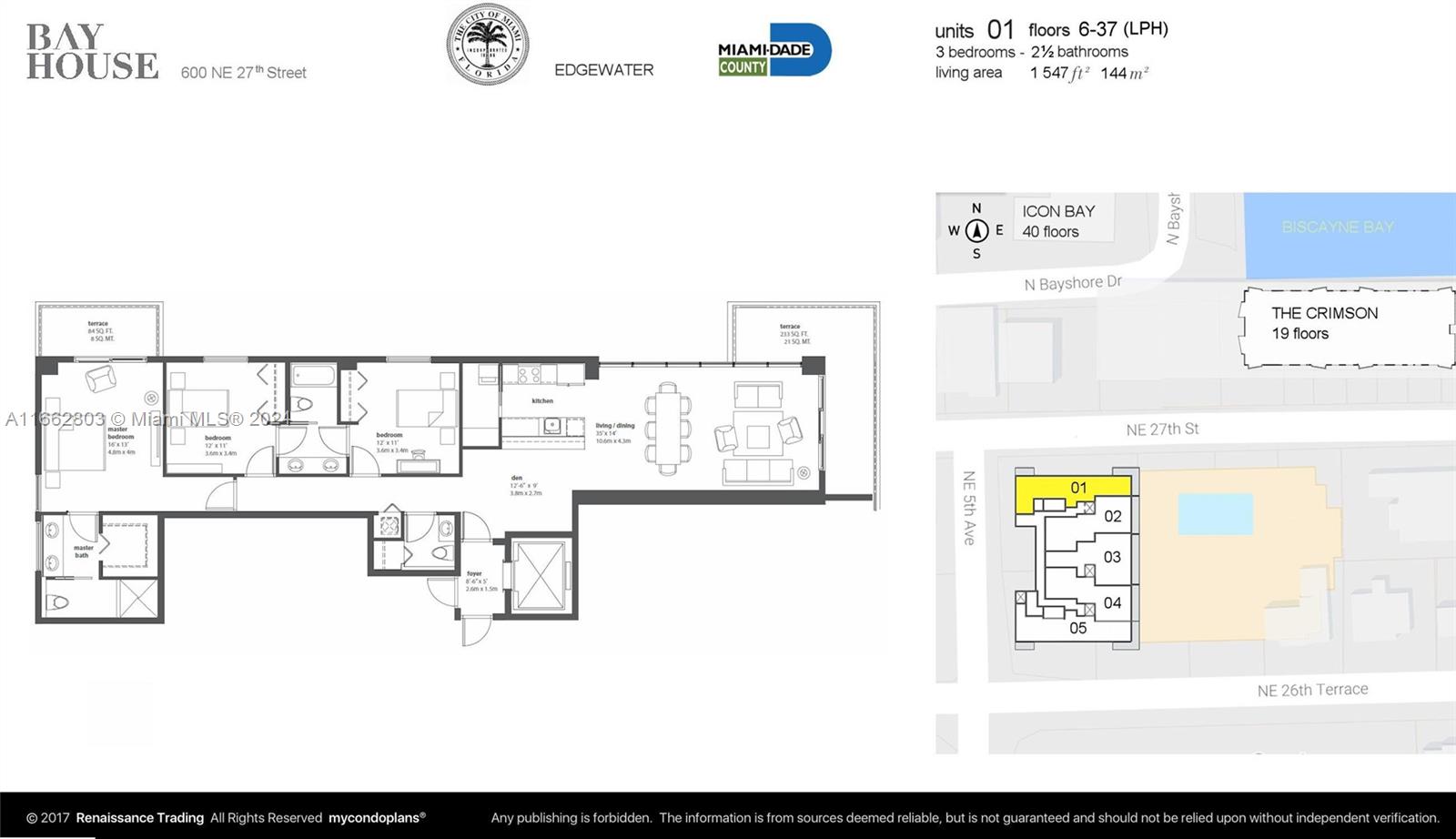 600 NE 27th St #2901, Miami FL 33137