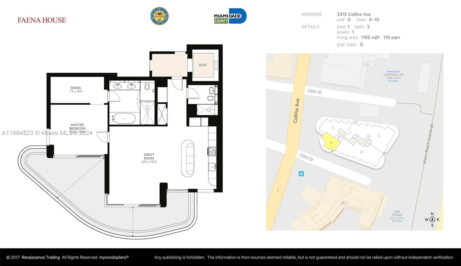 3315 Collins Ave #5D, Miami Beach FL 33140