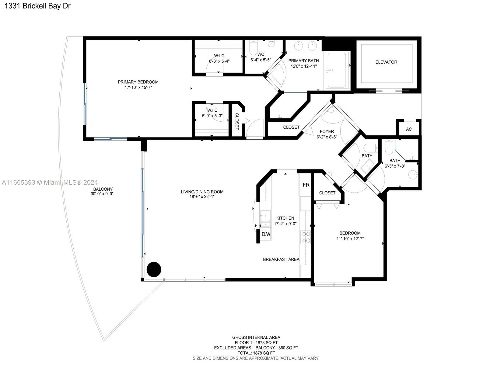 1331 Brickell Bay Dr #2711, Miami FL 33131