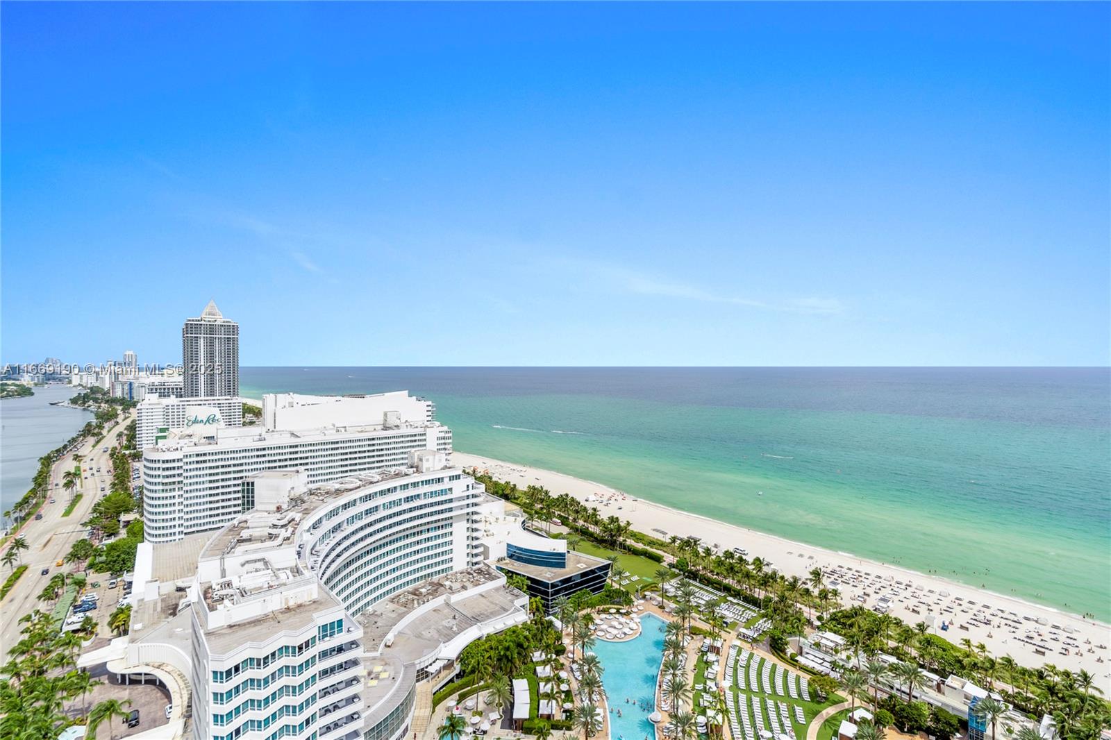 Stunning rarely available north facing 1BD/2BA with breathtaking ocean, bay, city, & hotel pool ground views. This fully furnished, turnkey unit features a king bed, sleeper sofa, full kitchen, and washer/dryer. Enjoy full-service, vacation-style living. Option to enroll in hotel rental program & receive income while away! The Fontainebleau resort offers award-winning restaurants, LIV night club, Lapis spa & state-of-the-art fitness center, bakery, shops, full-service salon and more. Maintenance fees include all utilities: AC, internet, cable, local calls, electricity, valet + daily free breakfast in owner's lounge. Please click the virtual tour link to see a video of the property.