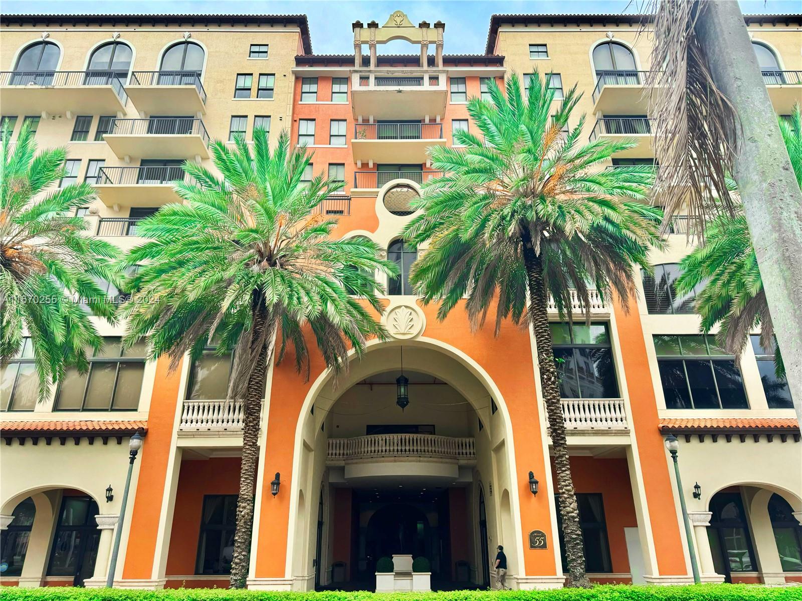 MOVE IN READY Large Penthouse in the heart of Coral Gables. 1 bedroom with full bath on the 1st level.  Primary bedroom featuring walk-in closet on 2nd level. Additional 3rd bedroom on 2nd level.  One of the only 3 bedroom units in the building.  Living Room features vaulted ceilings with large windows that allow for natural light. Large balcony.  Kitchen with stainless steel appliances, granite countertops and large island. New in unit washer and dryer. Amenities include pool, fitness center, community room, concierge and valet.  24 hour doorman. Walking distance to fine/casual dining restaurants and shopping.  Live in the center of beautiful Coral Gables.