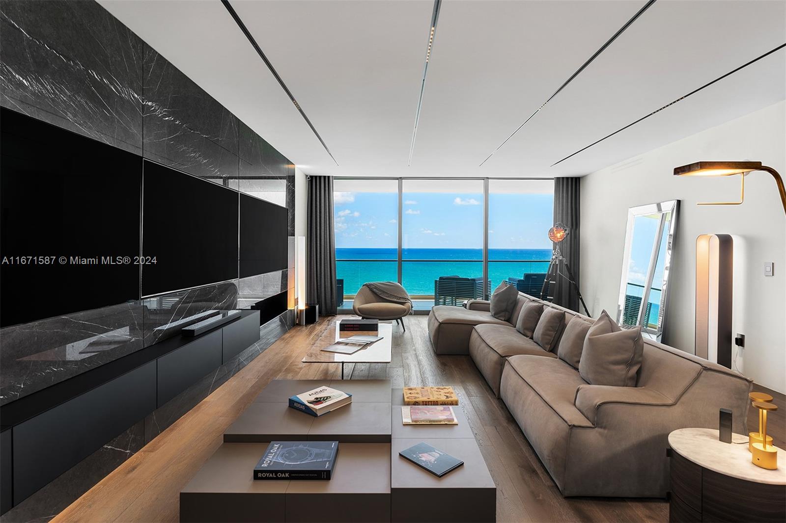 In the exclusive Bal Harbour enclave, an exceptional direct oceanfront residence by YODEZEEN Architectural Firm. This 3,345 sq. ft. turnkey residence offers stunning ocean and bay views, marble/wood flrs, private elevator, 10-ft ceilings & custom closets. The Dada kitchen with Calacatta marble countertops and Gaggenau appliances. The building has dual pools, a world-class spa, tennis courts, and a fitness center, elevating your lifestyle to the pinnacle of sophistication. Located in prestigious Bal Harbour, steps from the legendary Bal Harbour Shops, this residence exudes exclusivity and refinement. Oceana offers unrivaled oceanfront living with awe-inspiring views of the Atlantic Ocean, Biscayne Bay, and the Miami skyline, adorned with exquisite finishes for unparalleled luxury.