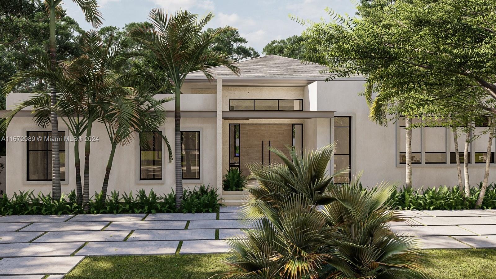 FULLY APPROVED PLANS for 6,520 SqFt construction! One story residential property meticulously designed, situated in prestigious North Pinecrest. Demolition and construction could commence right after closing. Imagine owning a stunning new home tailored to your vision. The sleek design features 4,562 SqFt of living area, 7 bedrooms, 5.5 baths, expansive living and entertaining areas under soaring ceilings, a pool, and inviting outdoor spaces. The property is enhanced by mature, old-growth trees that add natural beauty without affecting construction. This is a rare and exclusive opportunity to build your custom dream home in one of Miami’s most desirable locations, just awaiting your personal touches. Enjoy the charm of Pinecrest with its parks, top schools, and vibrant entertainment scene.