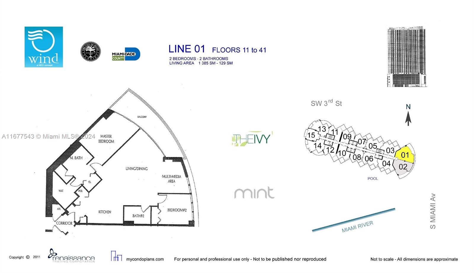 350 S Miami Ave #2201, Miami FL 33130