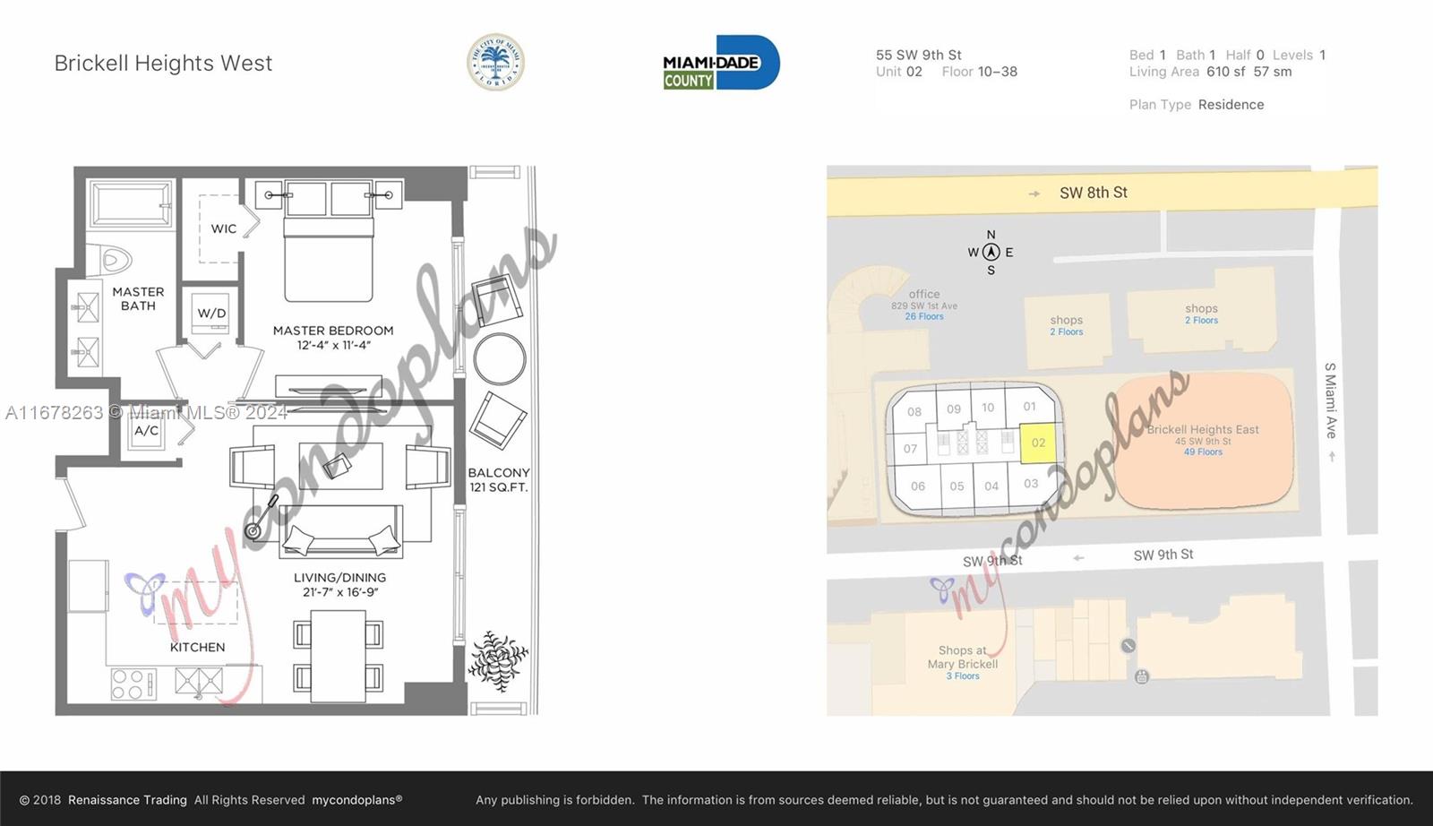 55 SW 9th St #1202, Miami FL 33130