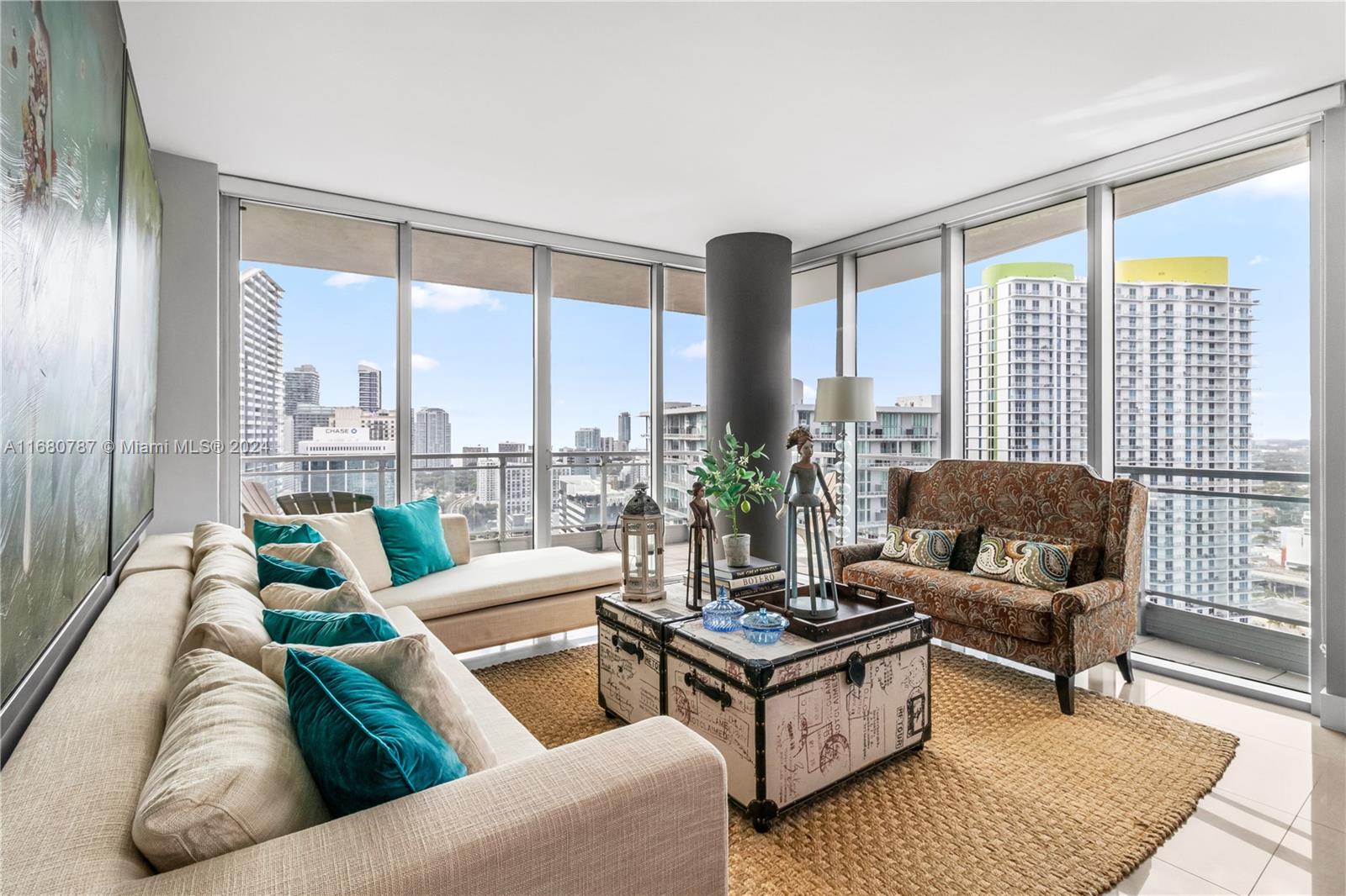 Experience luxury living in the heart of Brickell with this highly coveted corner unit at The Mint. Perfectly situated within walking distance to top-tier restaurants, nightlife, and Brickell City Centre, this residence also offers quick access to highways and the metro mover for ultimate convenience.
Unit 3505 boasts 2 bedrooms, 2.5 bathrooms, plus a den area, and features two spacious terraces overlooking the Miami River. Including premium appliances and custom closet systems in every room. The unit provides breathtaking panoramic views and stunning sunsets.
The Mint is a full-service condominium located in a secure, gated community, offering top-tier amenities: a state-of-the-art gym, wellness spa, pool, Jacuzzi, children's playroom, billiard and party room, and business center.