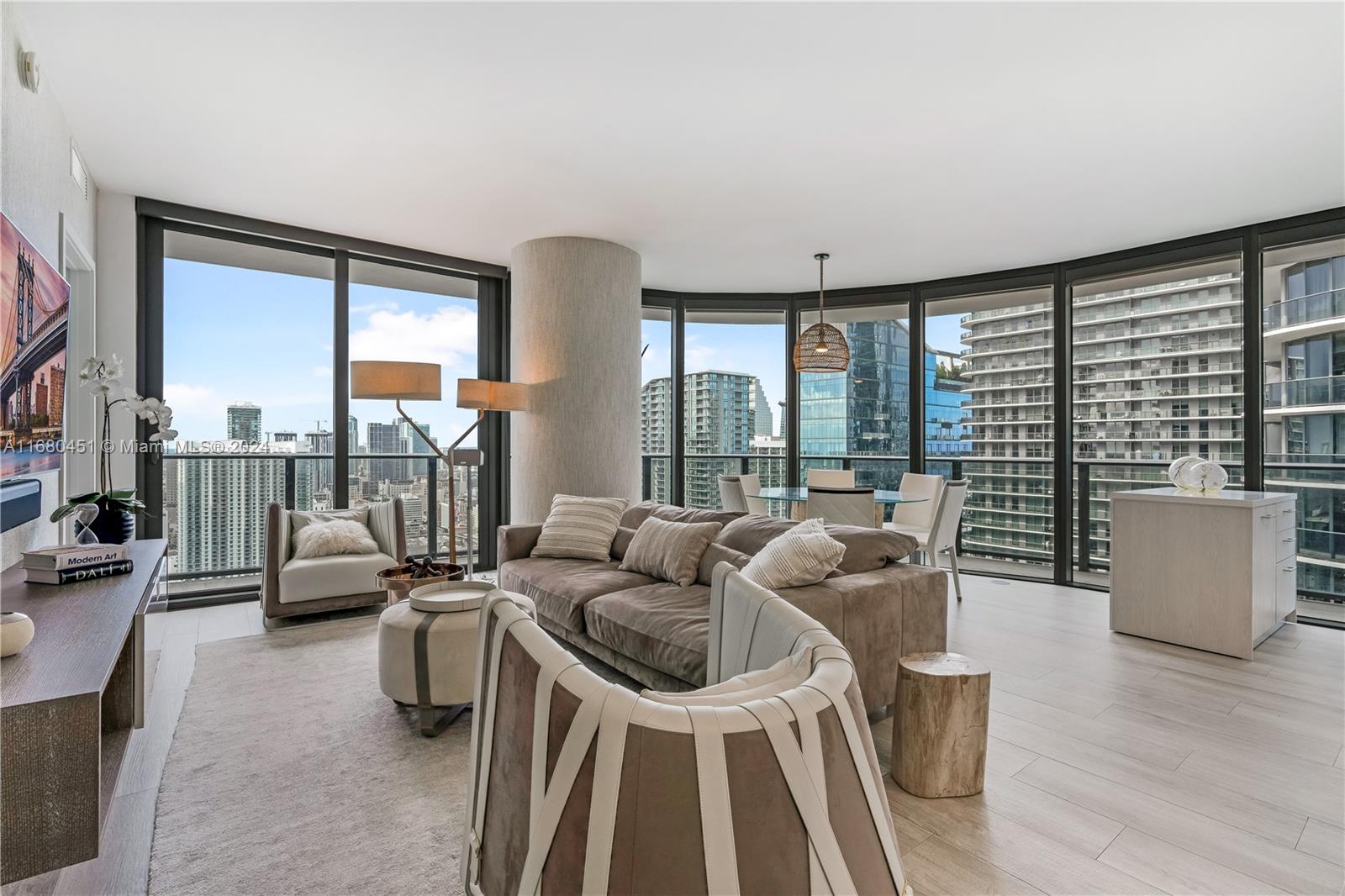 Enjoy city and water views from this fully furnished renovated and custom-designed 3 bed en-suite 3.5 bath corner unit. Expansive wraparound balcony. 1 Assigned parking space, W/D in unit. 3rd guest room can be used as an office; TV in each room. Brickell Heights amenities include rooftop pools, fitness center, 24/7 concierge + security, sauna + steam, jacuzzi, kid's playroom, and more! Prime Brickell location, walking distance to Brickell City Centre, across the street from Mary Brickell Village, and much more. 

AVAILABLE 12/1/25/-6/1/25.