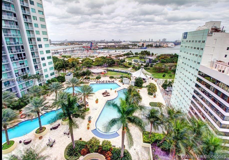 This 2-bedroom, 2-bathroom apartment sits right in the heart of Downtown Miami, giving you direct, jaw-dropping views of Biscayne Bay and the pool area below. Plus, you’ll have your own private patio on the pool level – perfect for soaking up Miami vibes right outside your door. Just steps from Bayside Marketplace and the Miami Arena, you're surrounded by the best shopping, dining, and entertainment. The building offers some amazing perks too: four pools, a fully equipped gym, spa, sauna, steam room, cardio area, poolside bar, and 24-hour security. It’s the perfect spot for comfort, a touch of luxury, and a smart investment. Don’t miss out!