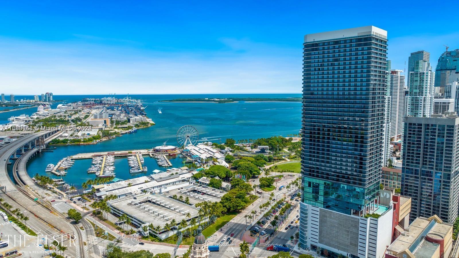 Discover Miami luxury at The Elser Hotel & Residences—a brand-new building completed in 2022 offering high-end amenities and investment potential. Fully furnished, turn-key studio designed for effortless living or rental income, participating in a daily short-term rental program. Wake up to panoramic Bay and Ocean views from your windows, with elegant porcelain tile floors throughout. Enjoy a vast pool deck, bar, yoga platform, and theater lawn. Additional amenities include a two-level fitness studio, lobby cocktail bar, restaurant, co-working lab, coffee shop, and more.
Perfect for investors or those seeking a modern urban lifestyle. Don’t miss out on this opportunity to own in one of Miami's most desirable new addresses.