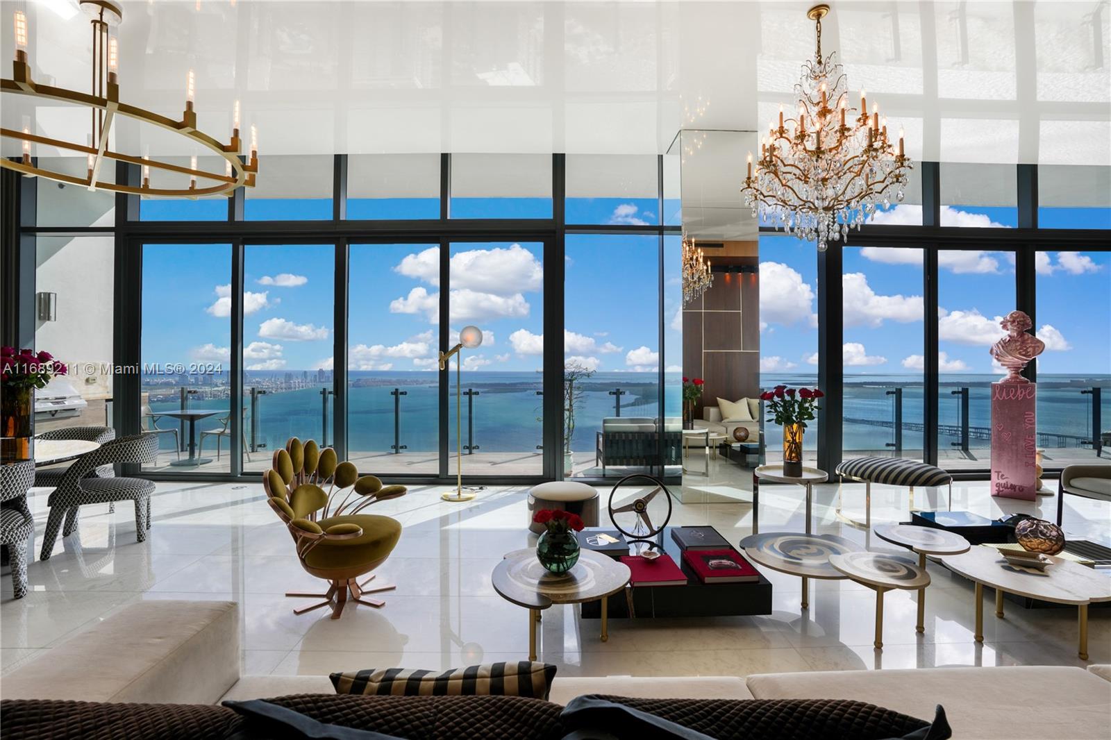 Presenting the most extraordinary penthouse in Brickell, with breathtaking 360-degree skyline views from every balcony. This expansive residence offers four ensuite bedrooms, serene lounge areas, a private office, and soaring 12-foot ceilings with gracious balconies. Curated with elegance, the interiors feature exquisite finishes by Fendi and Roche Bobois, lending a refined warmth to the space. The open-concept living and dining area spans over 80 feet along the Atlantic, adorned with luxurious Fendi wallpaper and top-tier appliances. Just minutes from Coral Gables and steps from Brickell s finest dining and shopping, Echo Brickell s exceptional amenities-including a fitness center, infinity pool, spa, and 24-hour concierge-ensure a lifestyle of unrivaled sophistication and ease.