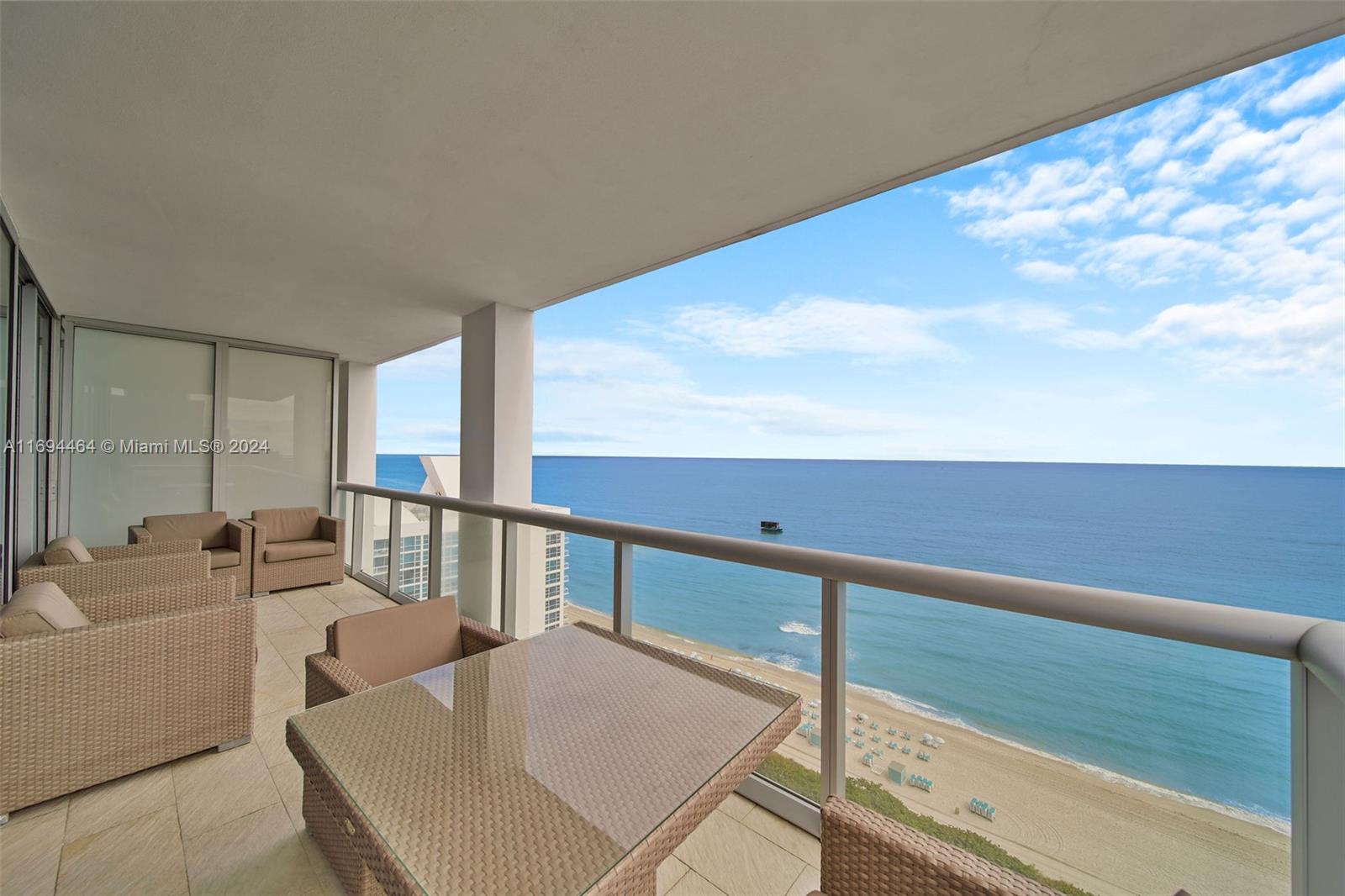 Fabulous opportunity to purchase stunningly upgraded & furnished direct ocean + IntraCoastal Waterway, sunset, and city views corner flow thru unit at renowned Carillon Miami Wellness Resort. Large balcony spanning living room and primary bedroom facing ocean; and, balcony off second bedroom for west view. Two zone A/C. Over $450,000 customized upgrades, including built-ins, surround sound system, extensive lighting, remodeled bathrooms+kitchen, & much more. Full use of 70,000 sqft fitness & spa center. Classes 7-days-wk from morning til evening. Enjoy myriad of wet therapies to relax your mind, body, & spirit. Concierge, 4 pools, restaurant, Corner Store, poolside cafe, beach service, salon, boutique, wellness staff, 24-hour security, valet. Embrace luxury, wellness, & tranquility today!