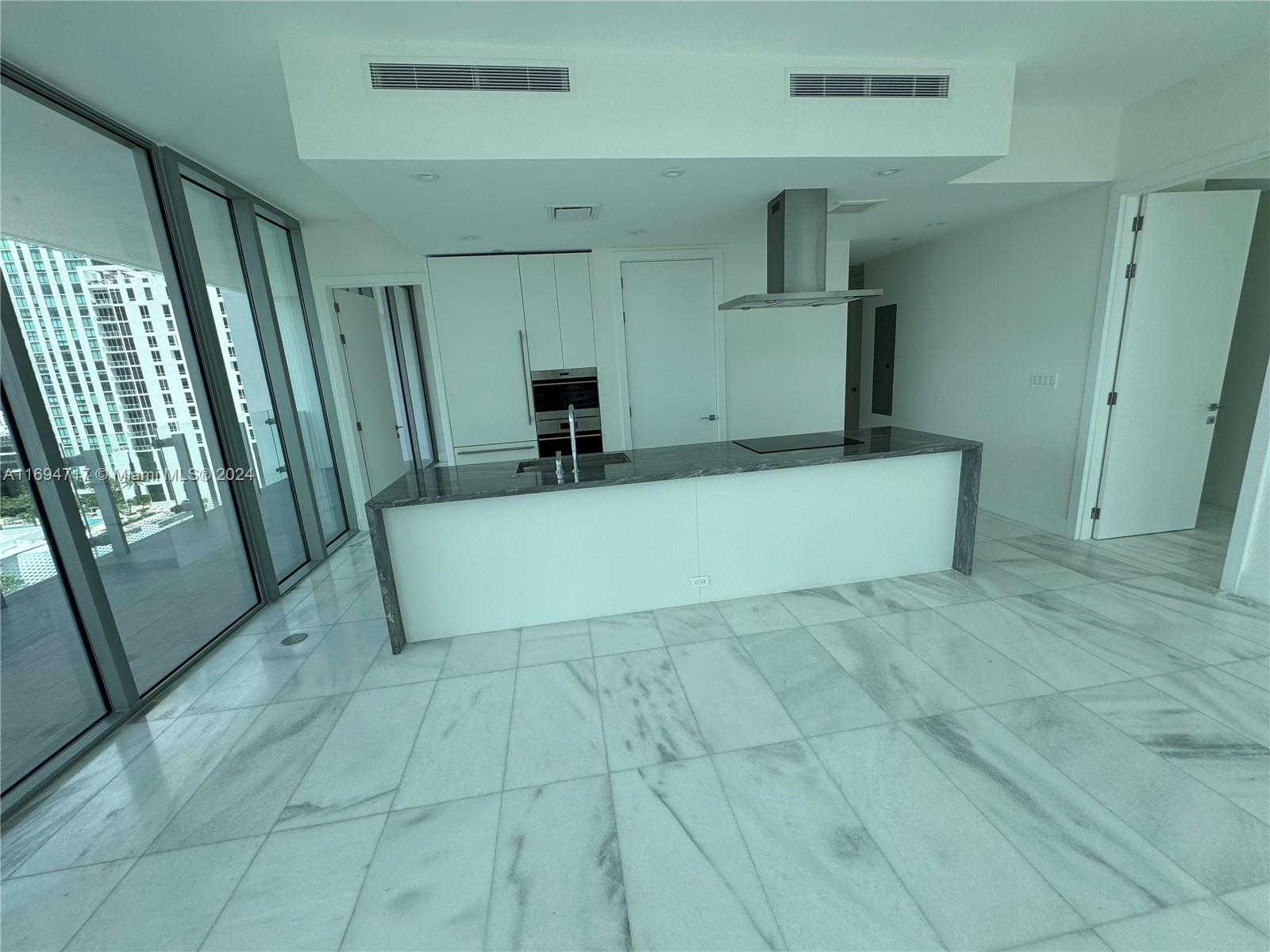 Beautiful brand new 2 bedroom, 2 bathrooms apartment in Missoni Baia, a spectacular 56 story building overlooking the bay.
Marble floors throughout the apartment: marble counter top on the kitchen island ; wolf appliances; one assigned parking; large windows overlooking the bay and downtown Miami.