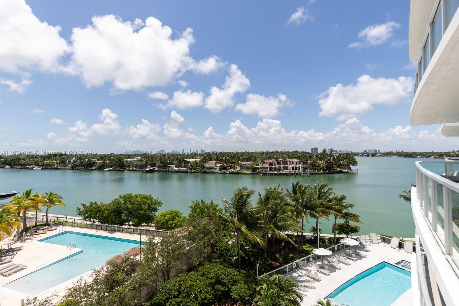 Welcome to vacation-style living at its finest at Eden House, Unit 603, Miami Beach. This boutique  residence is a modern retreat with thoughtfully designed spaces. The one-bedroom, one-bathroom unit features an extra-large terrace, perfect for enjoying breathtaking views of the pool, Intracoastal, and La Gorce Island. In unit laundry, custom closets and attached secure parking.

Indulge in premium amenities, including a state-of-the-art gym, serene waterfront pool area with access for kayaks and paddle boards. The building ensures convenience and security with a doorman, elevator, security. Parking is a breeze with 1 assigned and valet parking. Embrace the vibrant Miami Beach lifestyle in this mid-rise bldg, every day feels like a getaway. Walk to beach. Can be rented 2X/yr. 90 day min.