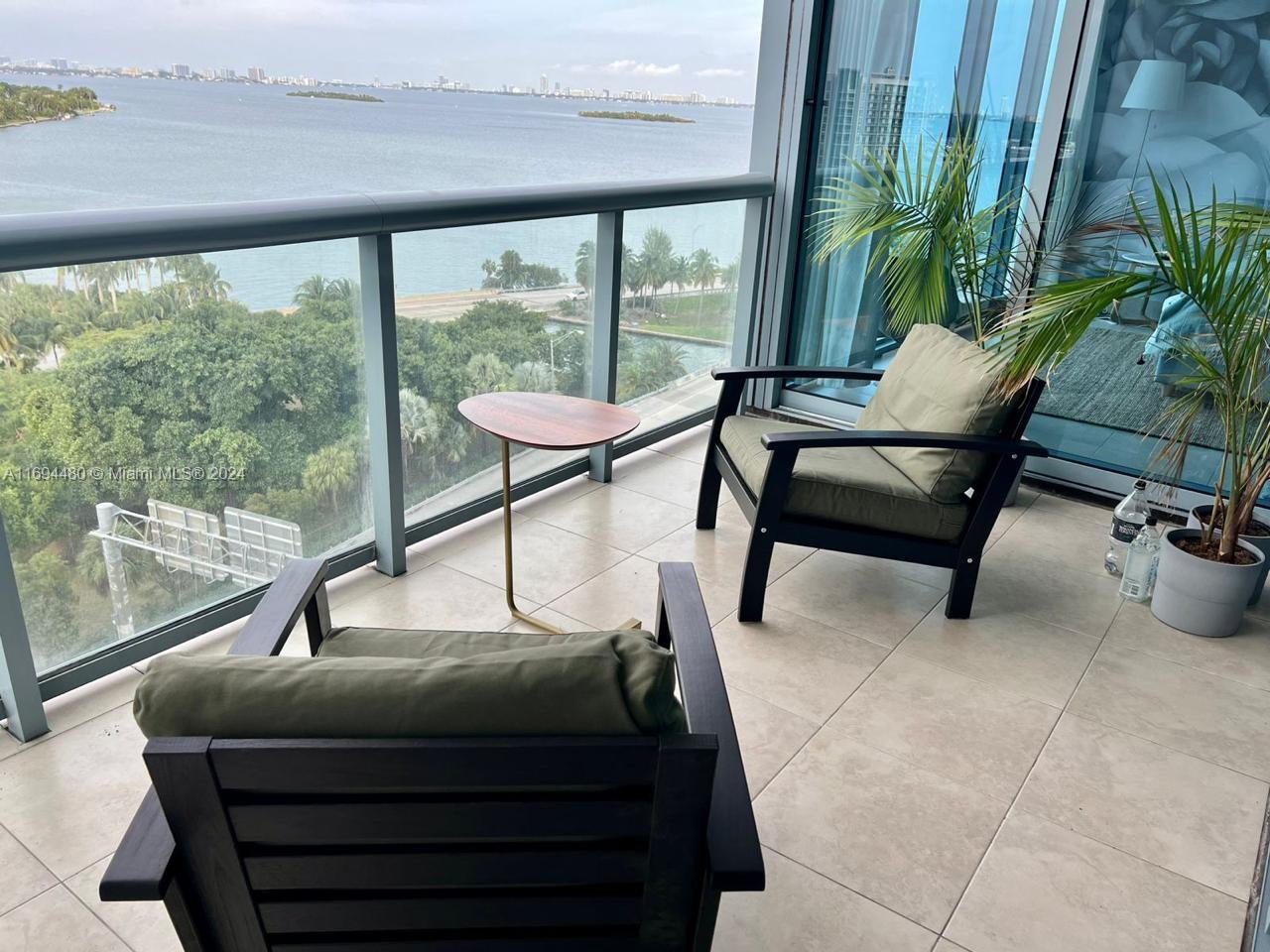 Lavish views of the bay, ocean & Miami from this fully furnished condo. Wake up to spectacular views from your living room, balcony and master bedroom. Entertain on your balcony while taking in the lifestyle of restaurants, shops, parks & more. Blue on the Bay offers state-of-the-art fitness center, lap pool, sauna/steam room, jacuzzi, 24/7 security & concierge. Located minutes from Miami Design & Wynwood districts, South Beach, Miami Int'l Airport &  Kaseya Center. Washer & Dryer in unit. One parking space included. Valet for guests. All Ages & pet friendly.