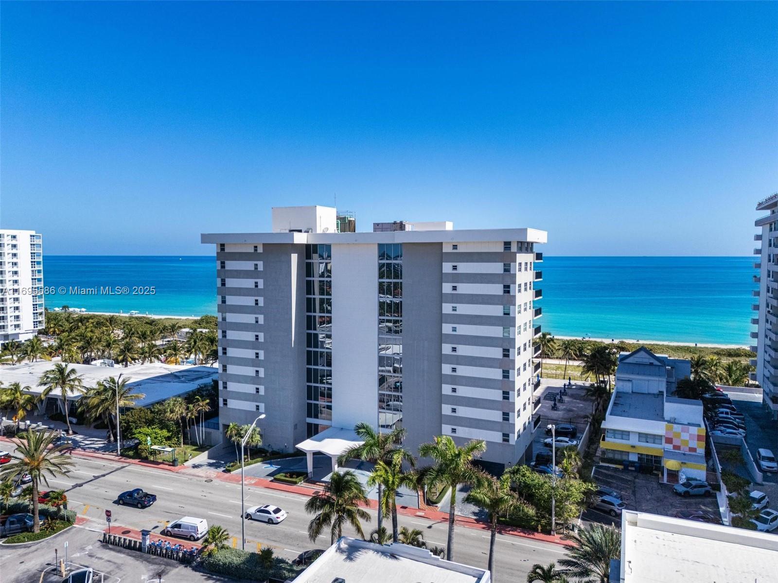 Welcome to your beachfront retreat at the Manatee Condo in Surfside! This bright and spacious south facing 2-bedroom, 2-bathroom unit offers stunning south facing ocean views. The residence features an open floor plan with split bedrooms, in-unit washer and dryer, laminate flooring and impact windows and sliders. Situated in a highly sought-after Miami location, this condo is right on the beach and boardwalk, and just steps to the Surfside Community Center, and the world-renowned Bal Harbour Shops, fantastic dining options, and houses of worship are all close by. The building provides 24/7 front desk security, gated assigned & guest parking, a gym and a large pool deck over facing the ocean and boardwalk. 90 day min rentals, 3 times per year. Tenant occupied until 3/15/2025.