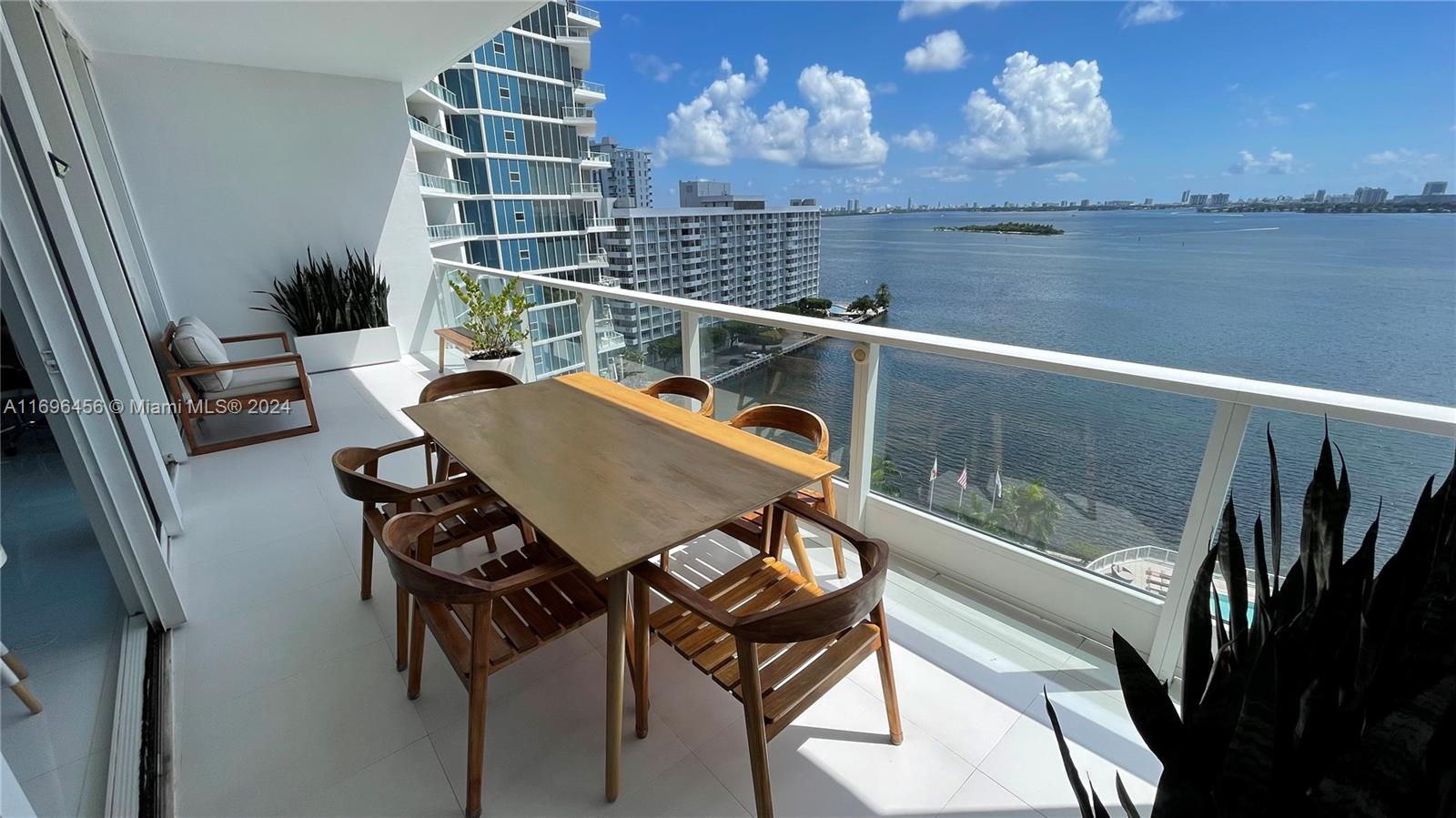 Enjoy magnificent panoramic water views from this stunning 2/2 in one of the best lines of the Paramount Bay, luxury condo close to Margaret Pace Park on a quiet part of N. Bayshore Dr. Spacious 1,214SF of interior living space,10-ft-high ceilings, elevator entry into private foyer. Italian cabinetry, top of the line appliances(Wolf/Sub-Zero),built-out walking closet, washer/dryer Assigned covered parking spot.Paramount Bay offers an unrivaled living experience w/best amenities in town, valet service, 2 swimming pools w/private cabanas, towel service, lushly landscaped tropical garden, jacuzzi, BBQ areas, firepit, party rooms, multiple lounging areas, kids/teen rooms, business center. 2 story 6,000SF spa/fitness:pilates&yoga studio, treatment rooms, sauna, steam&state of the art gym equip.