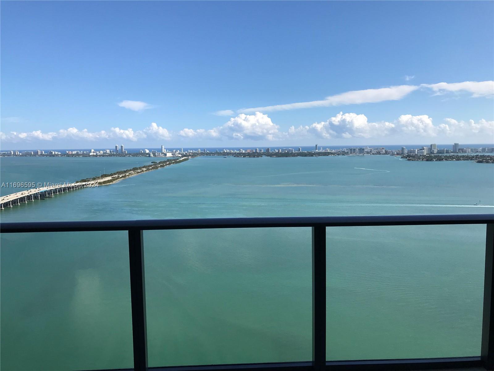 Most beautiful 2 bedrooms, 3 full bathrooms plus den with breathtaking views. This unit offers 10 ft ceilings, porcelain floors throughout, finished custom closets, electric blinds, Wolf appliances and SubZero refrigerator. Second bedroom offers gorgeous sunset views. This extraordinary unit is filled with natural light and offers you the best and most luxurious amenities in Miami, as a state of art gym with spinning room, bowling, spa, tennis court, virtual golf room, movie theater, wine room, cigar room, and so much more