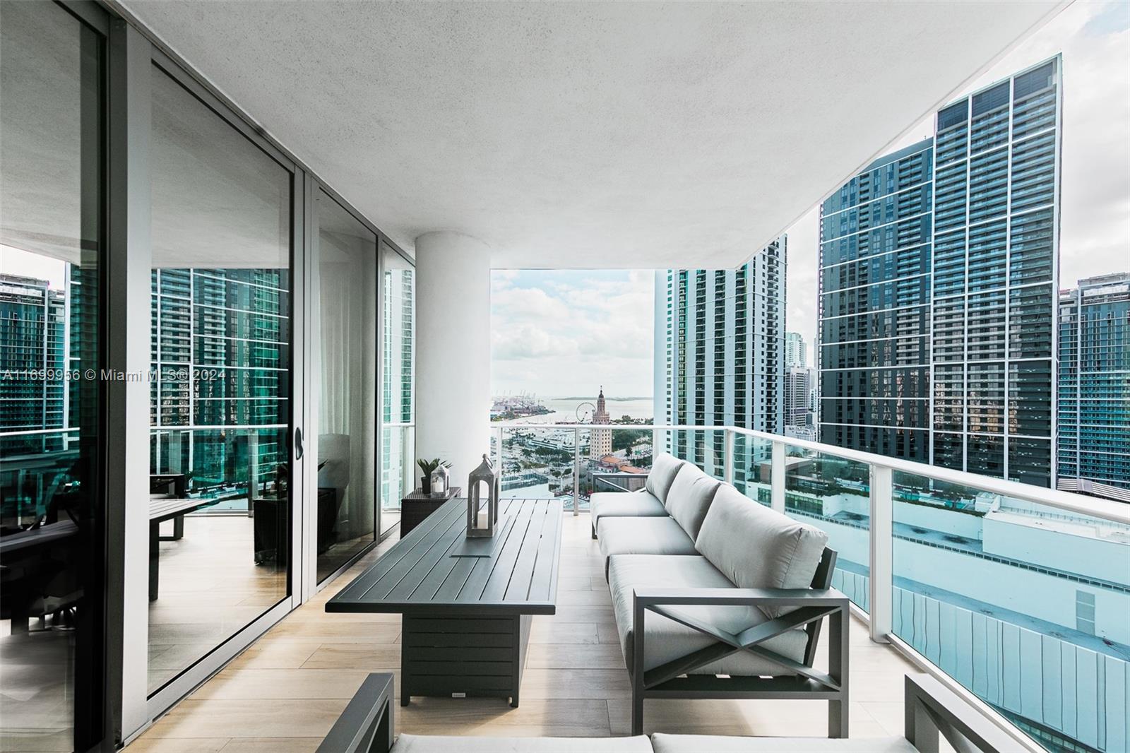 Elevate your lifestyle in this modern most coveted 11 line in PMWC! 4b/4ba (den converted to 4th bedroom). Expansive 2,376 SqFt southeast facing corner residence , complemented by a generous 200 SqFt balcony.  Spectacular views of Biscayne bay & downtown Miami skyline. 10’ high floor to ceiling impact windows, powder white porcelain flooring throughout, marble bathrooms w/rain showers & spa tubs, custom built out closets. Equipped w/full size washer/dryer, Euro kitchen w/top-tier appliances includes custom wine chiller. Private Elevator opens into your own oversized foyer. But WAIT, there is more!  Residents can indulge 46 state of the art amenities, making this the condo with the most amenities in the world!  Feel like your on vacation all year long without ever leaving the building.