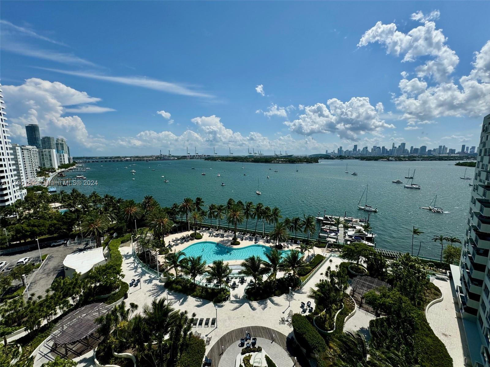 Experience luxury at Flamingo Point, a tropical paradise! Rent a 1077 SqFt 2 bed/2 bath with direct view to the bay and the city Skyline, an upgraded kitchen, stainless steel appliances and upgraded bathrooms. Delight in amenities like a fitness center, resort-style pools, tropical garden, sunset yoga, business center and 24/7 valet. Explore on-site establishments: "La Piscine" restaurant, "Yafit" store, "Rejuvaline MedSpa" and "Pura Vida" organic restaurant. Available now. 6m available at $7500/m.